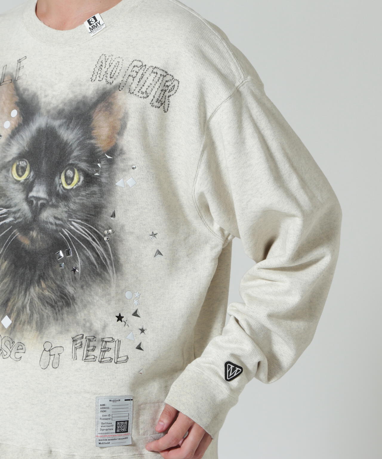 Maison MIHARAYASUHIRO/メゾン ミハラヤスヒロ/EMBELLISHED DISTRESSED SWEATSHIRT