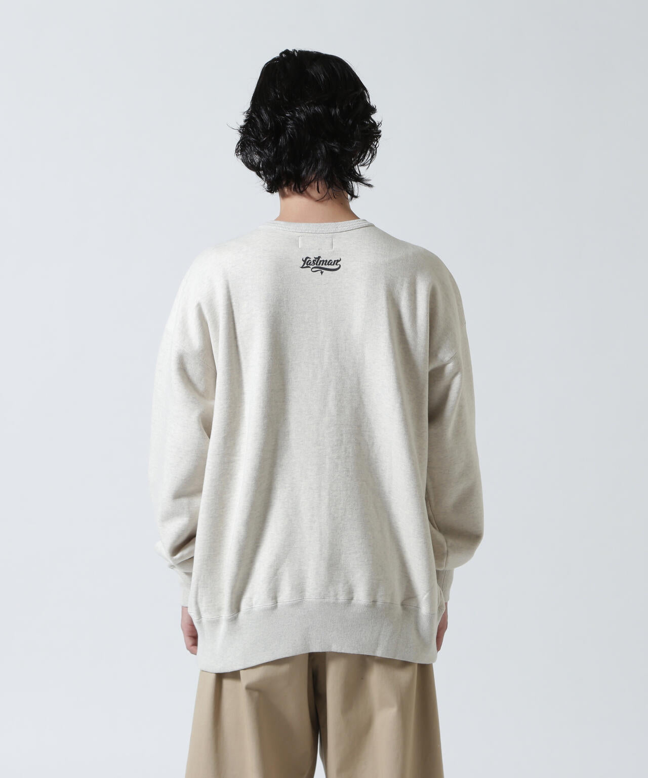 LASTMAN/ラストマン/PRINTED CREW NECK -EASY RIDER OATMEAL (252LM-CT15)