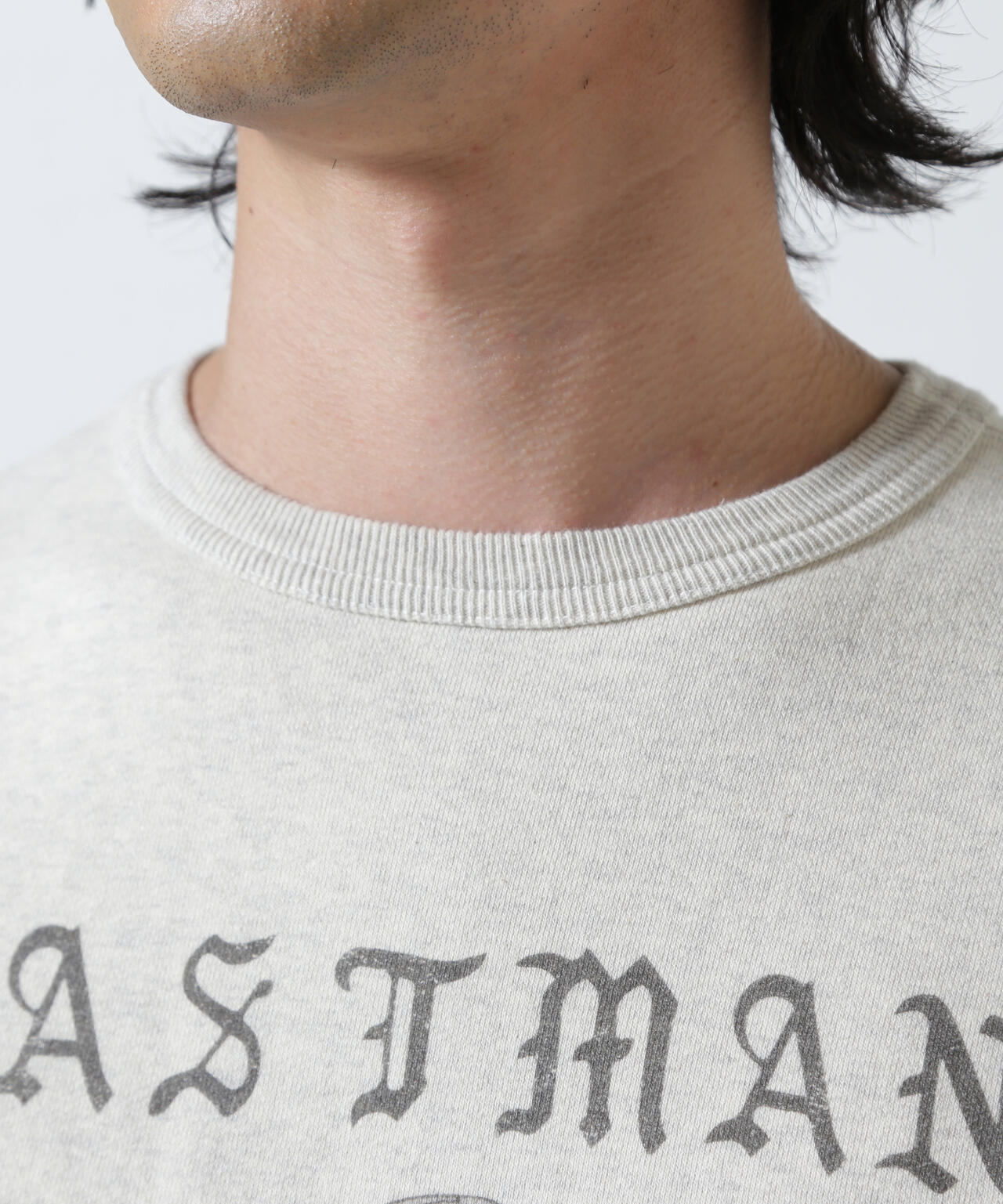LASTMAN/ラストマン/PRINTED CREW NECK -EASY RIDER OATMEAL (252LM-CT15)
