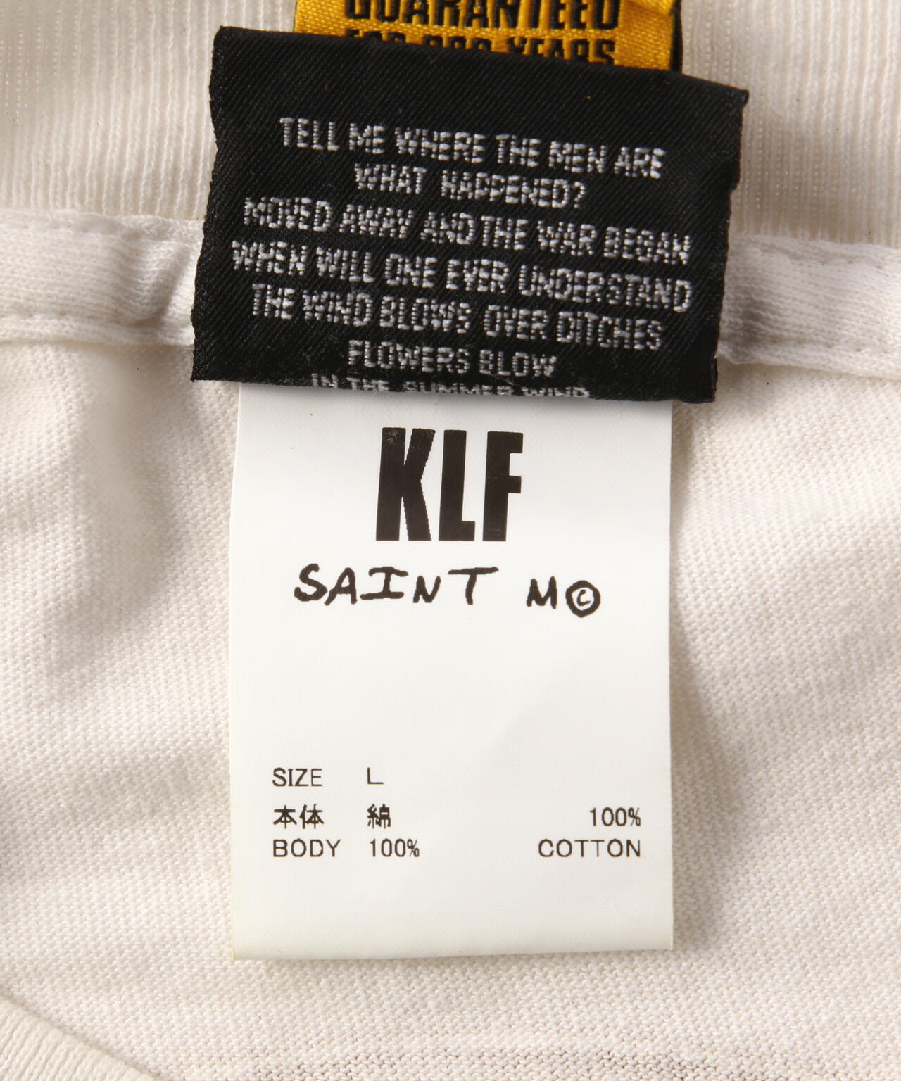 SAINT MICHAEL/セントマイケル/KLF_SS TEE SMILE WHITE