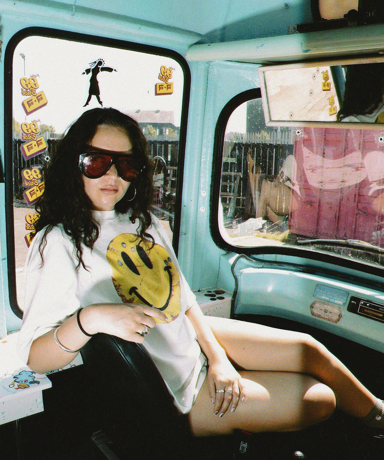 SAINT MICHAEL/セントマイケル/KLF_SS TEE SMILE WHITE