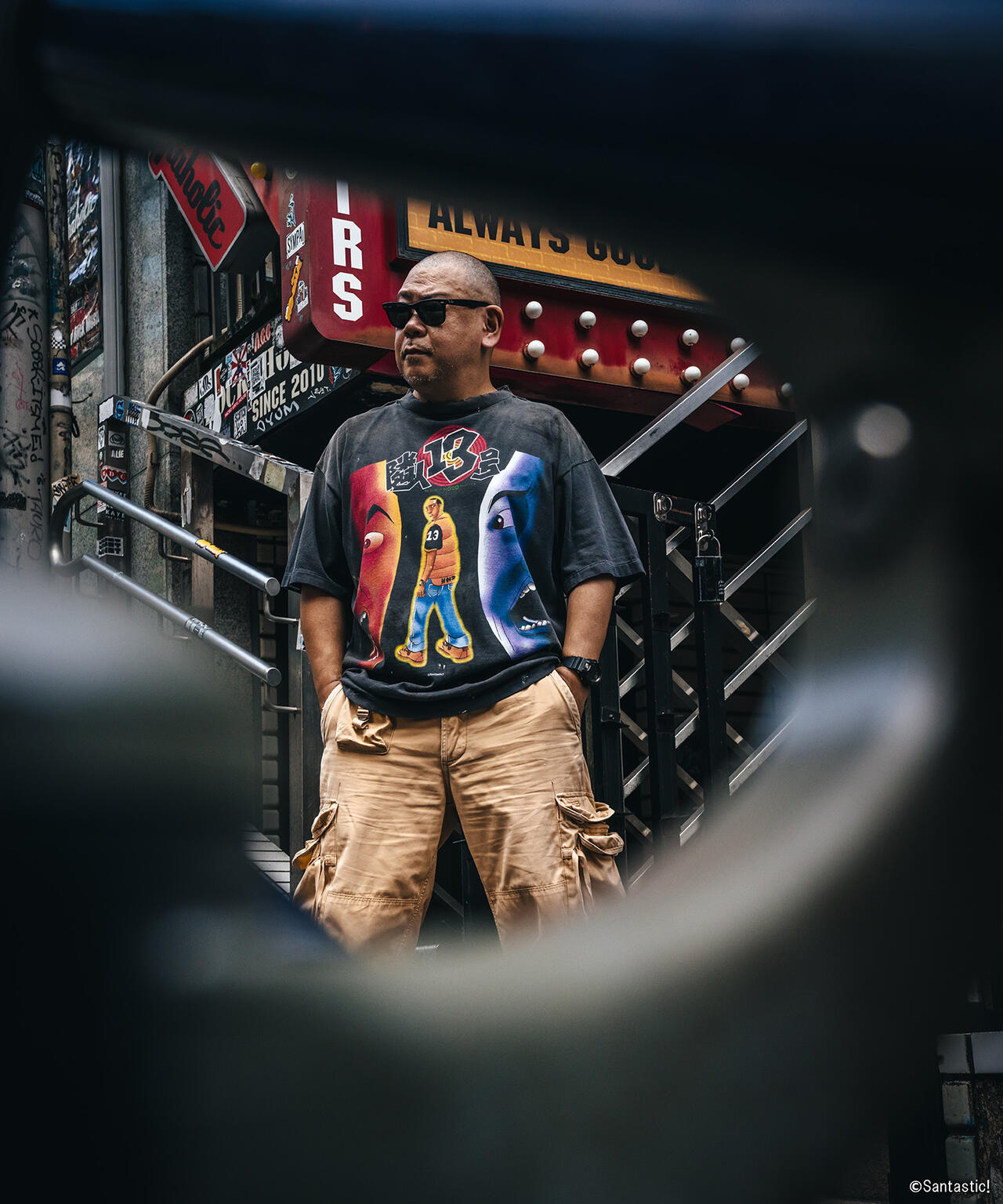 SAINT MICHAEL/セントマイケル/GS_SS TEE/隣人13号/BLACK