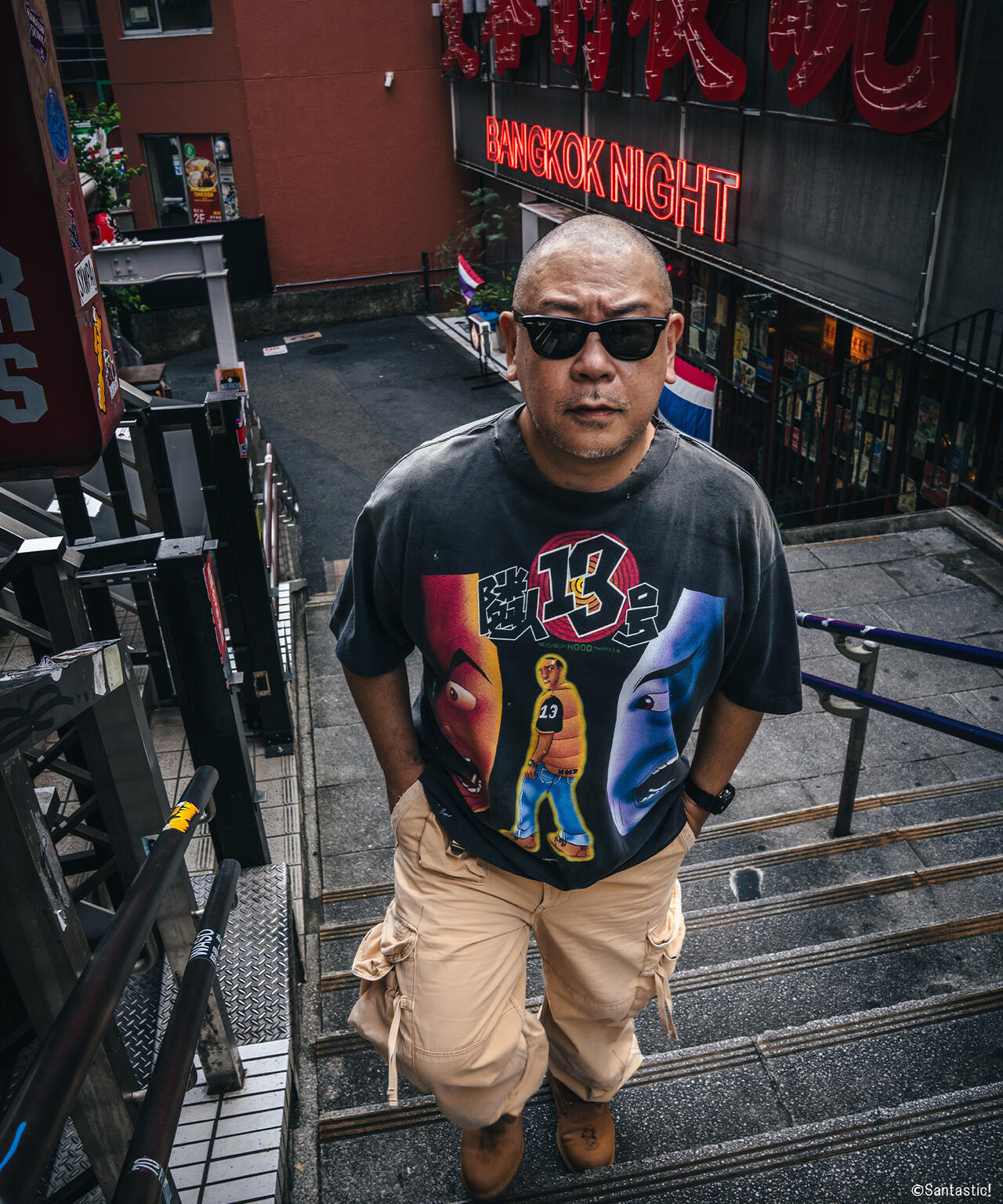 SAINT MICHAEL/セントマイケル/GS_SS TEE/隣人13号/BLACK