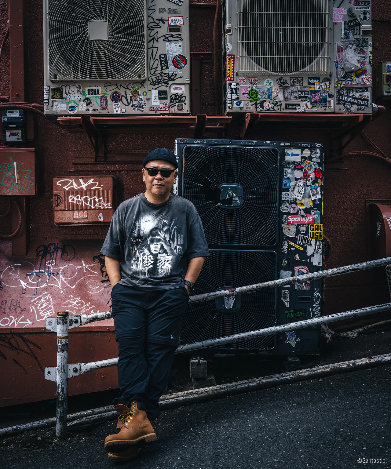 SAINT MICHAEL/セントマイケル/GS_SS TEE/惨家-zange-/BLACK