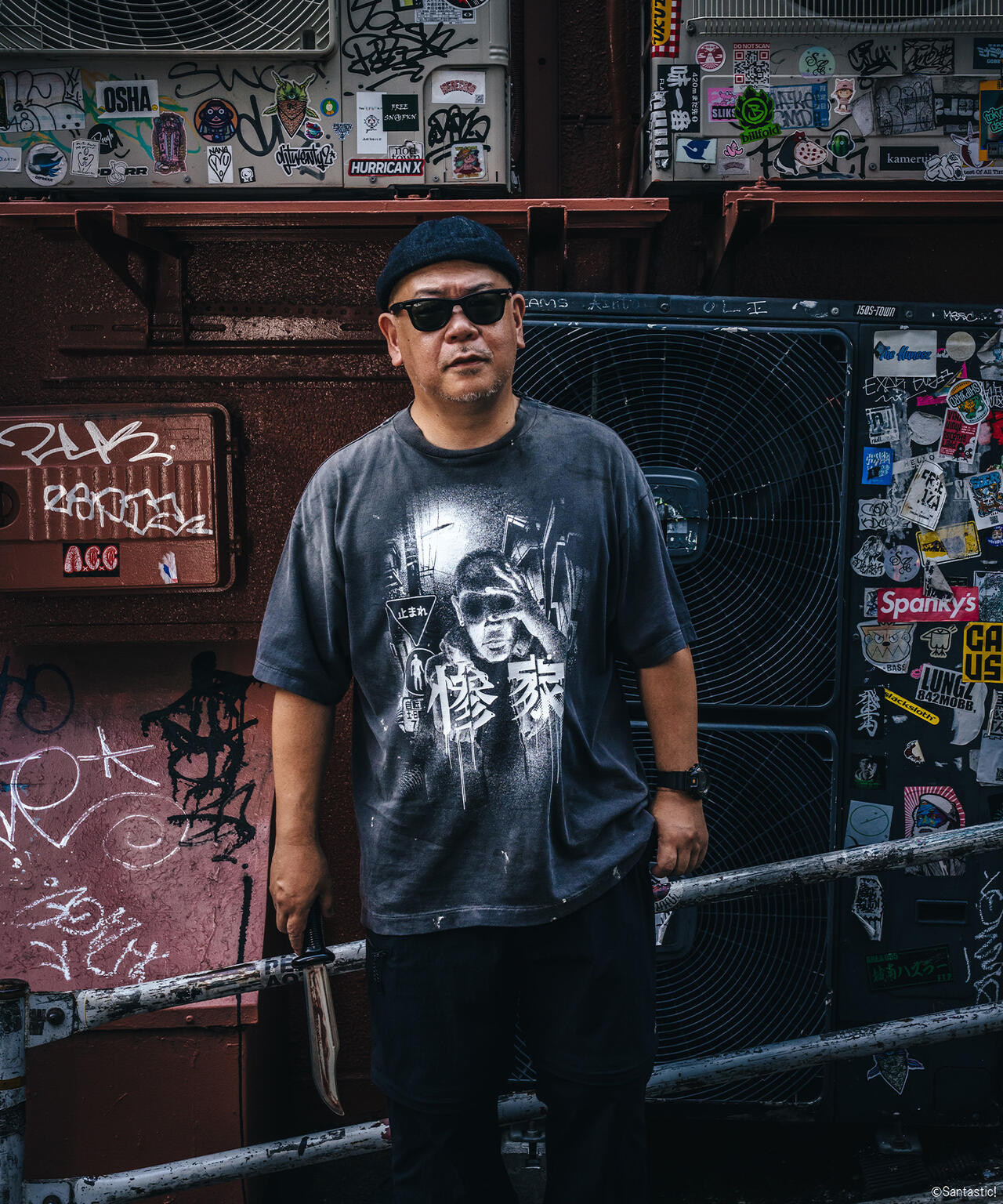 SAINT MICHAEL/セントマイケル/GS_SS TEE/惨家-zange-/BLACK