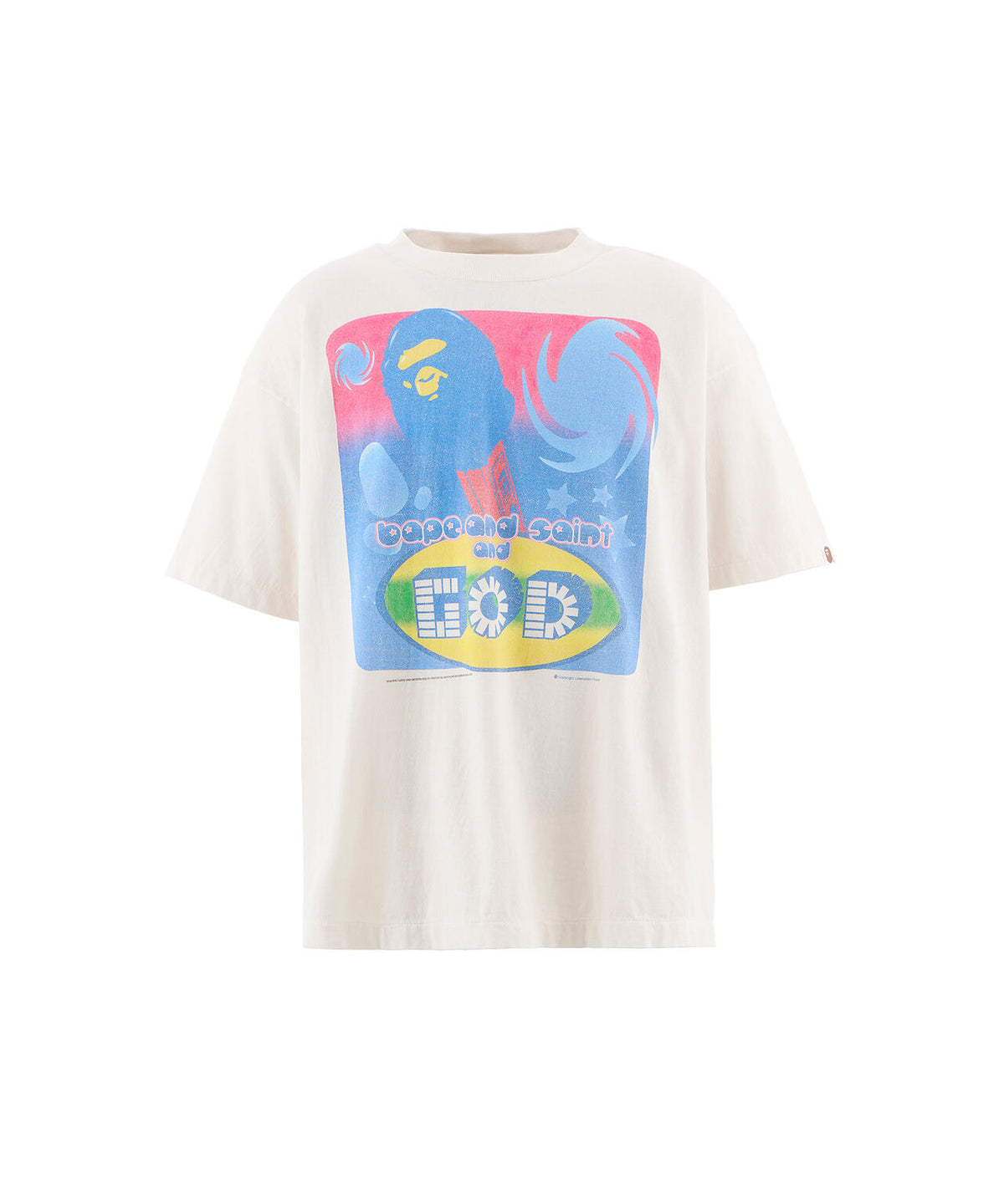 SAINT MICHAEL/セントマイケル/BAPE_SS TEE/GOD/WHITE