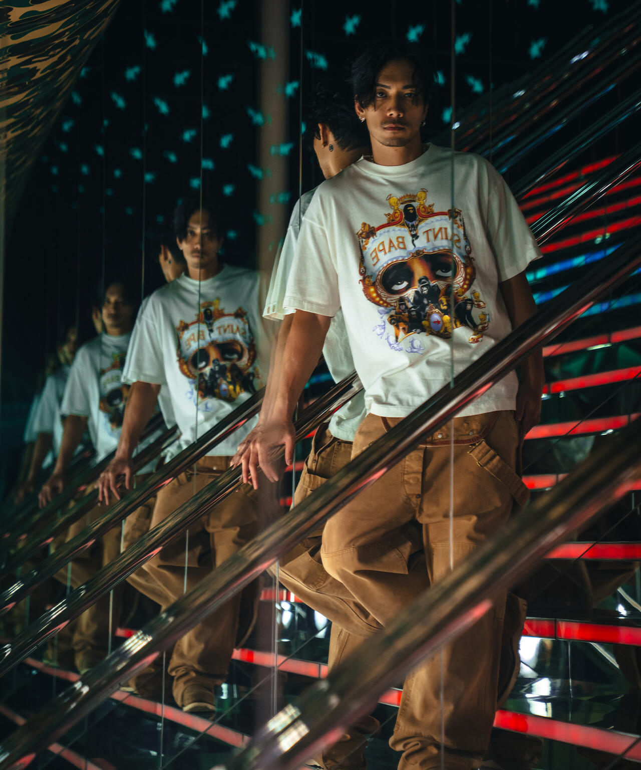 SAINT MICHAEL/セントマイケル/BAPE_SS TEE/GENERATION/WHITE