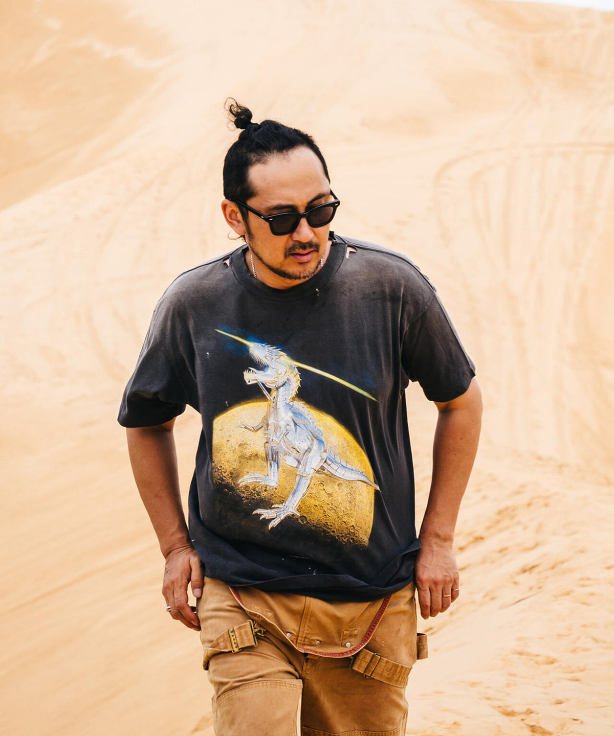SAINT MICHAEL/セントマイケル/SRYM_SS TEE/T-REX/BLACK