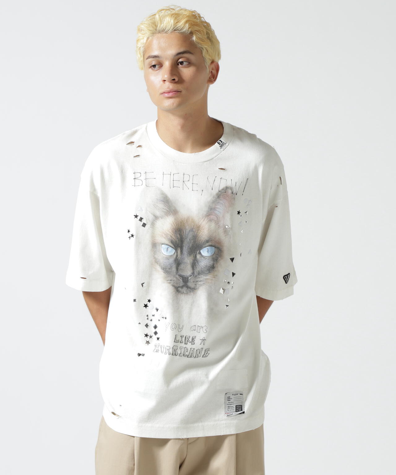 Maison MIHARAYASUHIRO/メゾン ミハラヤスヒロ/EMBELLISHED DISTRESSED TEE