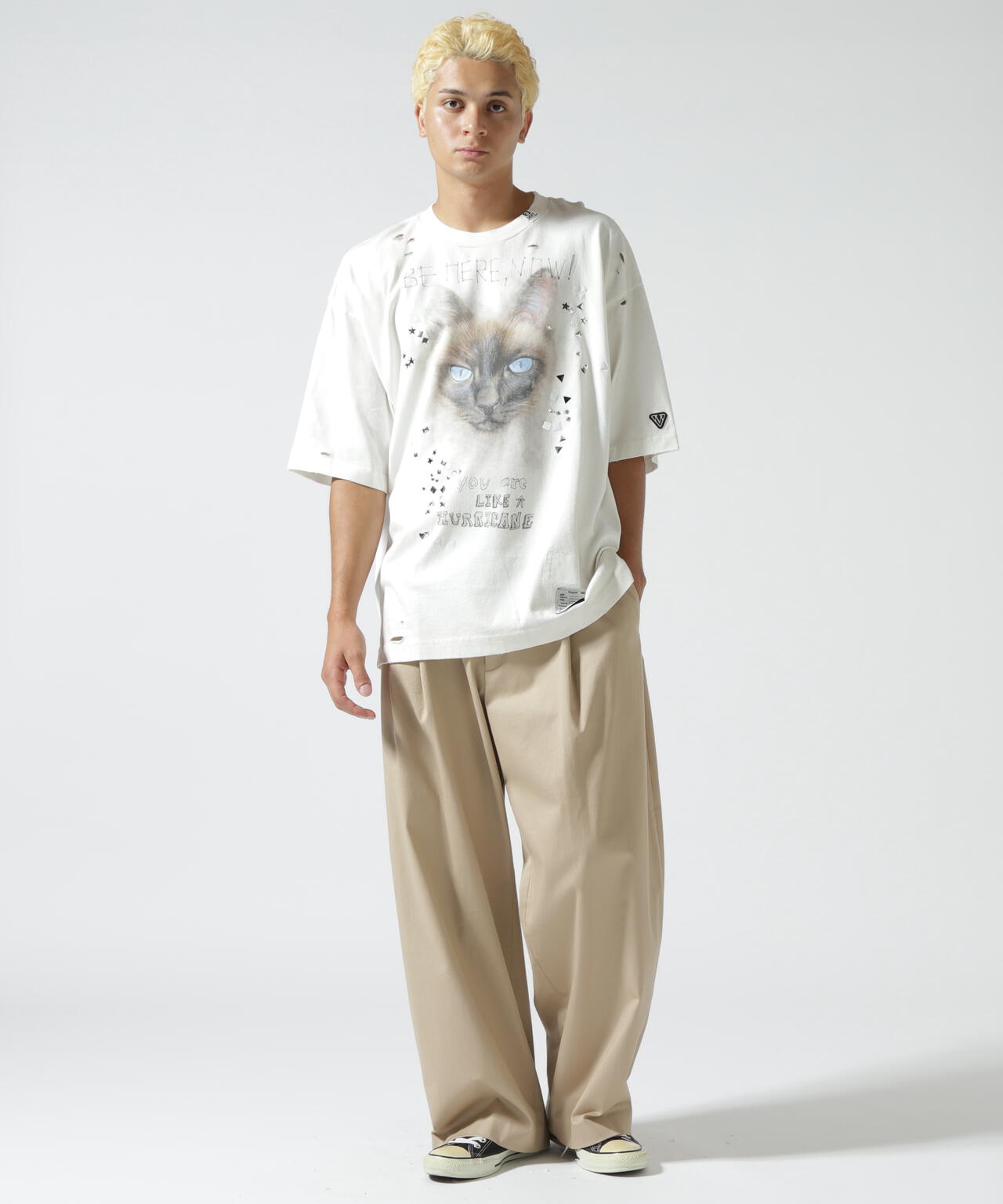 Maison MIHARAYASUHIRO/メゾン ミハラヤスヒロ/EMBELLISHED DISTRESSED TEE