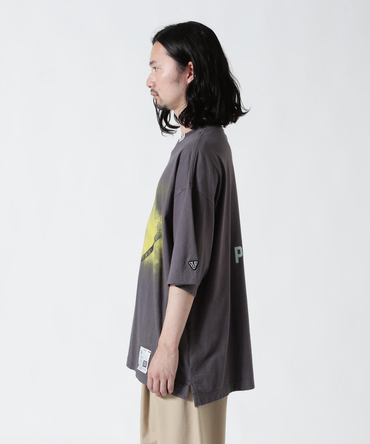 Maison MIHARAYASUHIRO/メゾン ミハラヤスヒロ/Smily Face Printed Ringer T-shirt