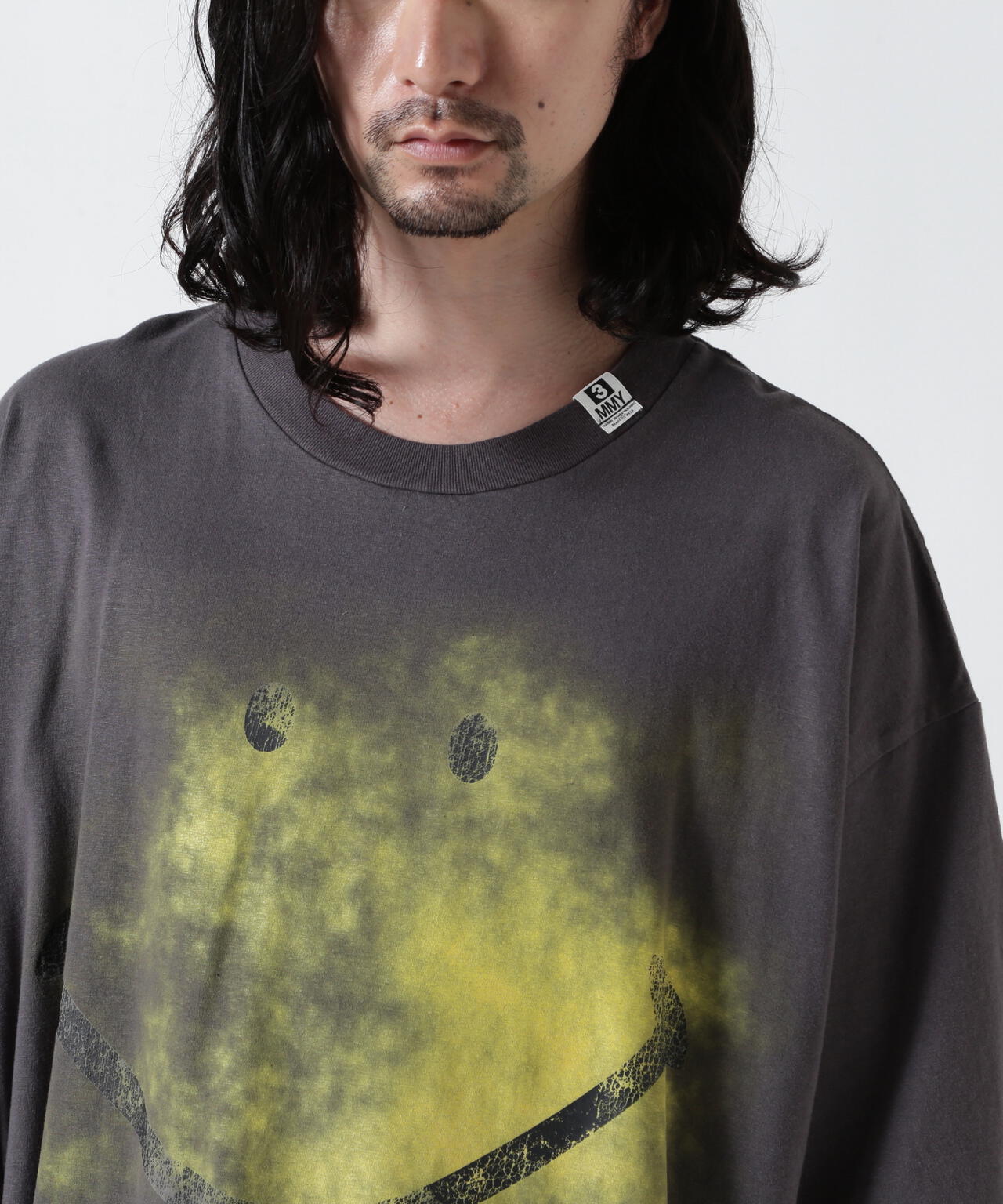 Maison MIHARAYASUHIRO/メゾン ミハラヤスヒロ/Smily Face Printed Ringer T-shirt