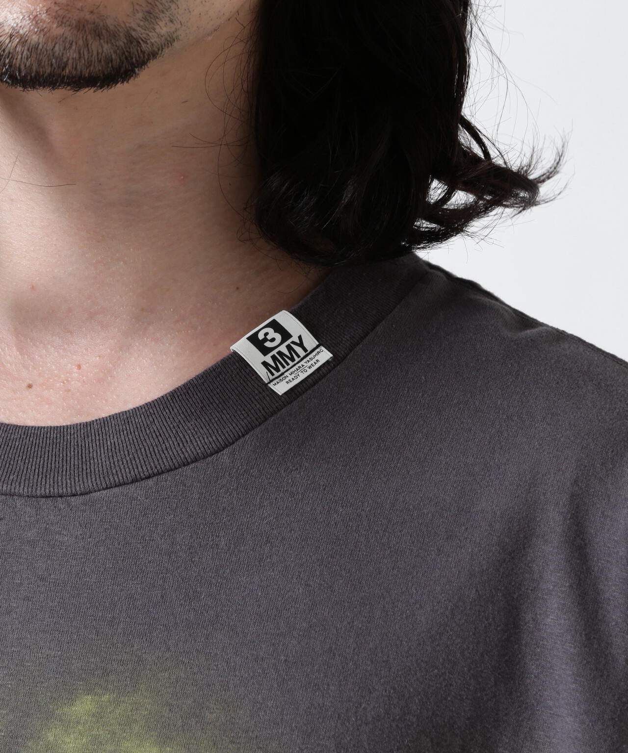 Maison MIHARAYASUHIRO/メゾン ミハラヤスヒロ/Smily Face Printed Ringer T-shirt