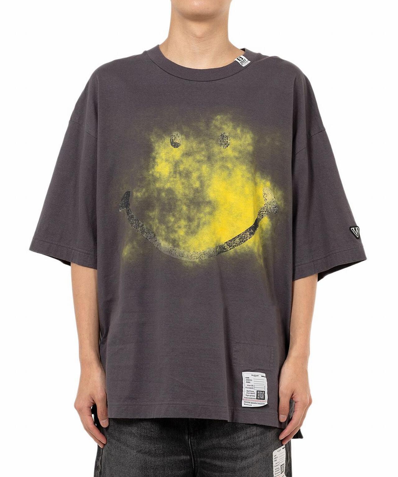Maison MIHARAYASUHIRO/メゾン ミハラヤスヒロ/Smily Face Printed Ringer T-shirt