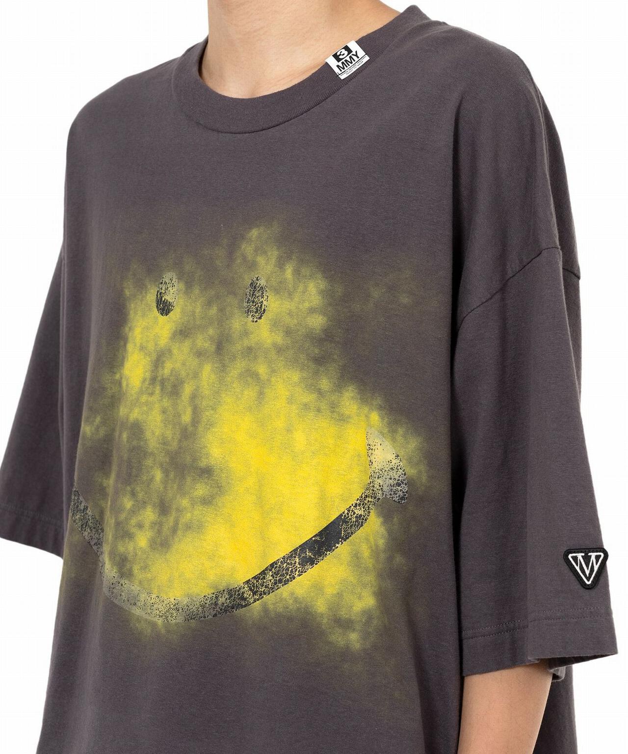 Maison MIHARAYASUHIRO/メゾン ミハラヤスヒロ/Smily Face Printed Ringer T-shirt