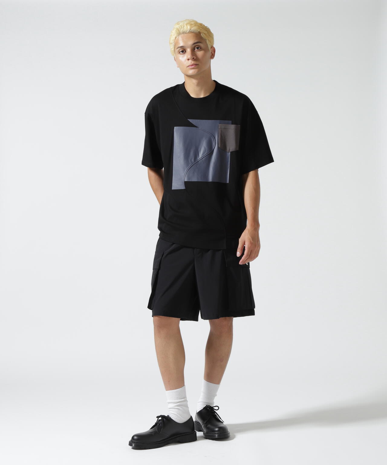 Maison ULA/メゾン ウラ/切り替えプリントTシャツ