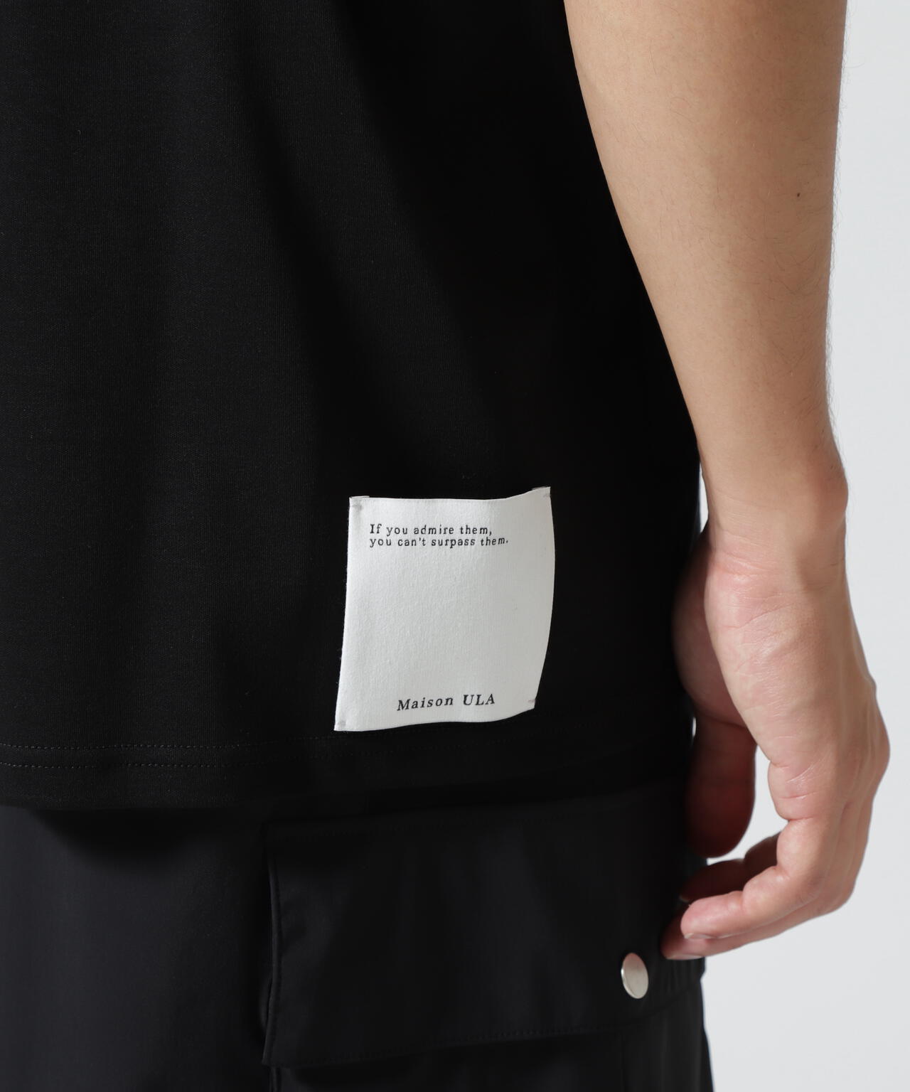 Maison ULA/メゾン ウラ/切り替えプリントTシャツ