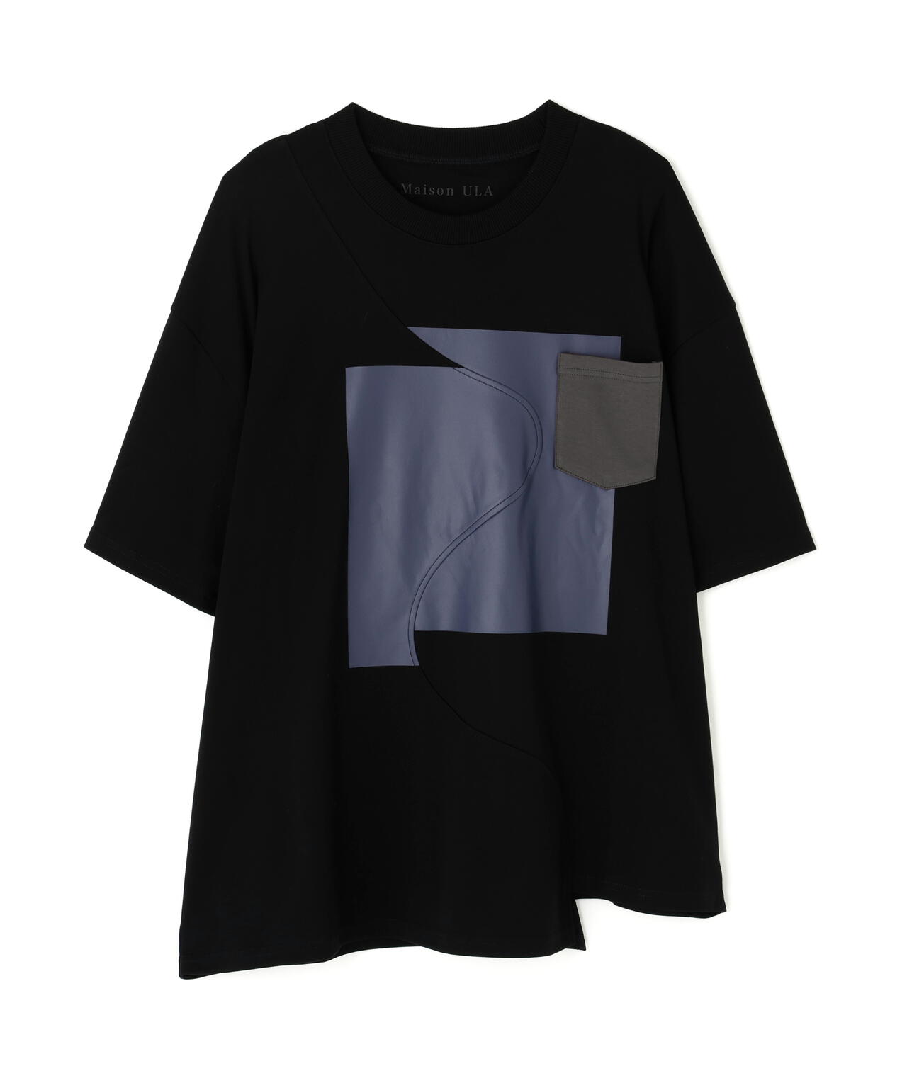 Maison ULA/メゾン ウラ/切り替えプリントTシャツ