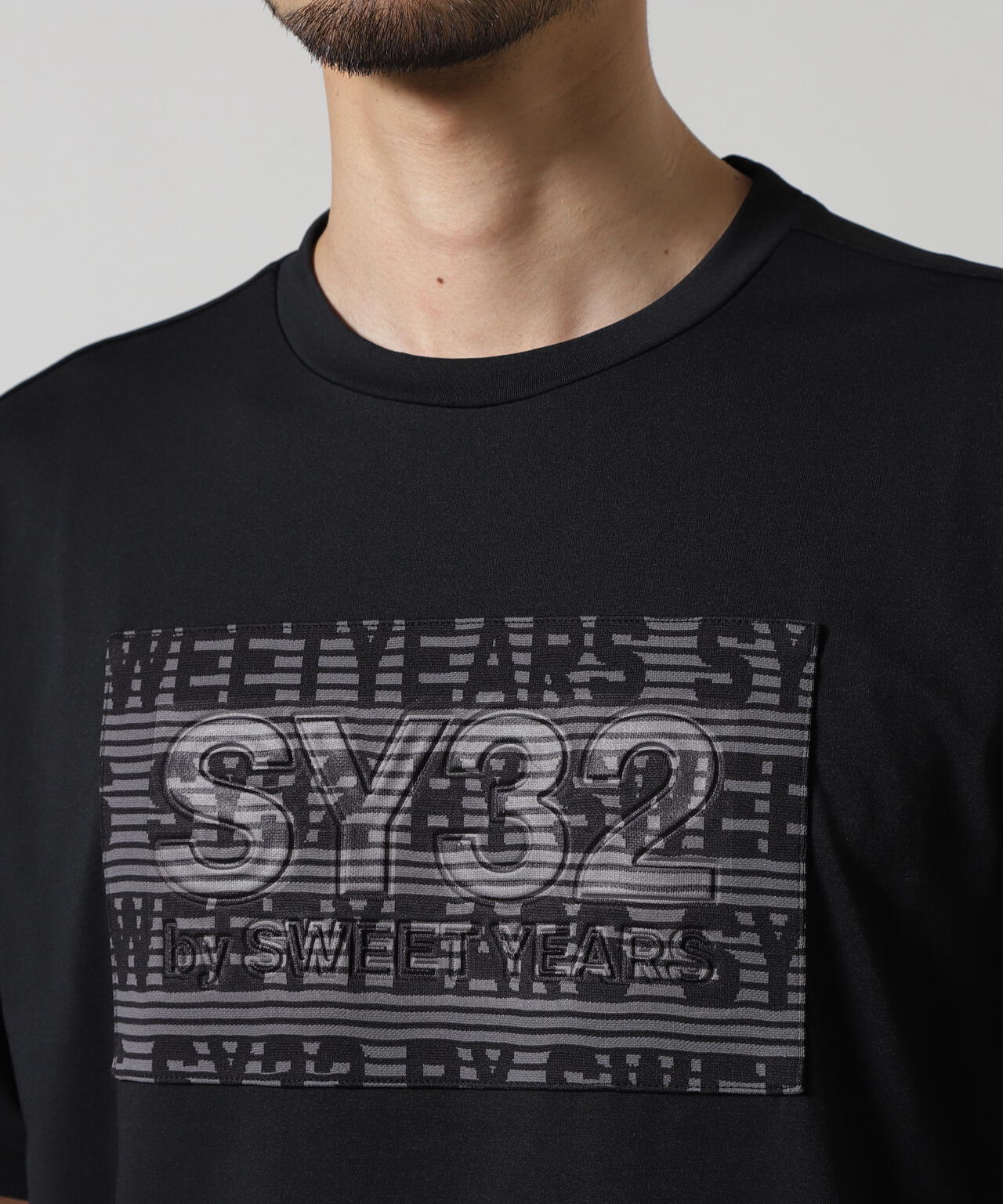 SY32 by SWEET YEARS/エスワイサーティトゥ バイ スィートイヤーズ/JACQUARD EMBOSS LOGO TEE