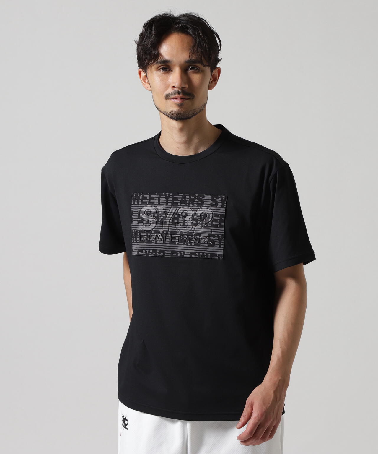 SY32 by SWEET YEARS/エスワイサーティトゥ バイ スィートイヤーズ/JACQUARD EMBOSS LOGO TEE