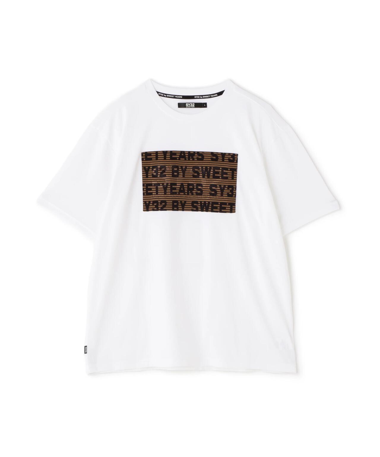 SY32 by SWEET YEARS/エスワイサーティトゥ バイ スィートイヤーズ/JACQUARD EMBOSS LOGO TEE