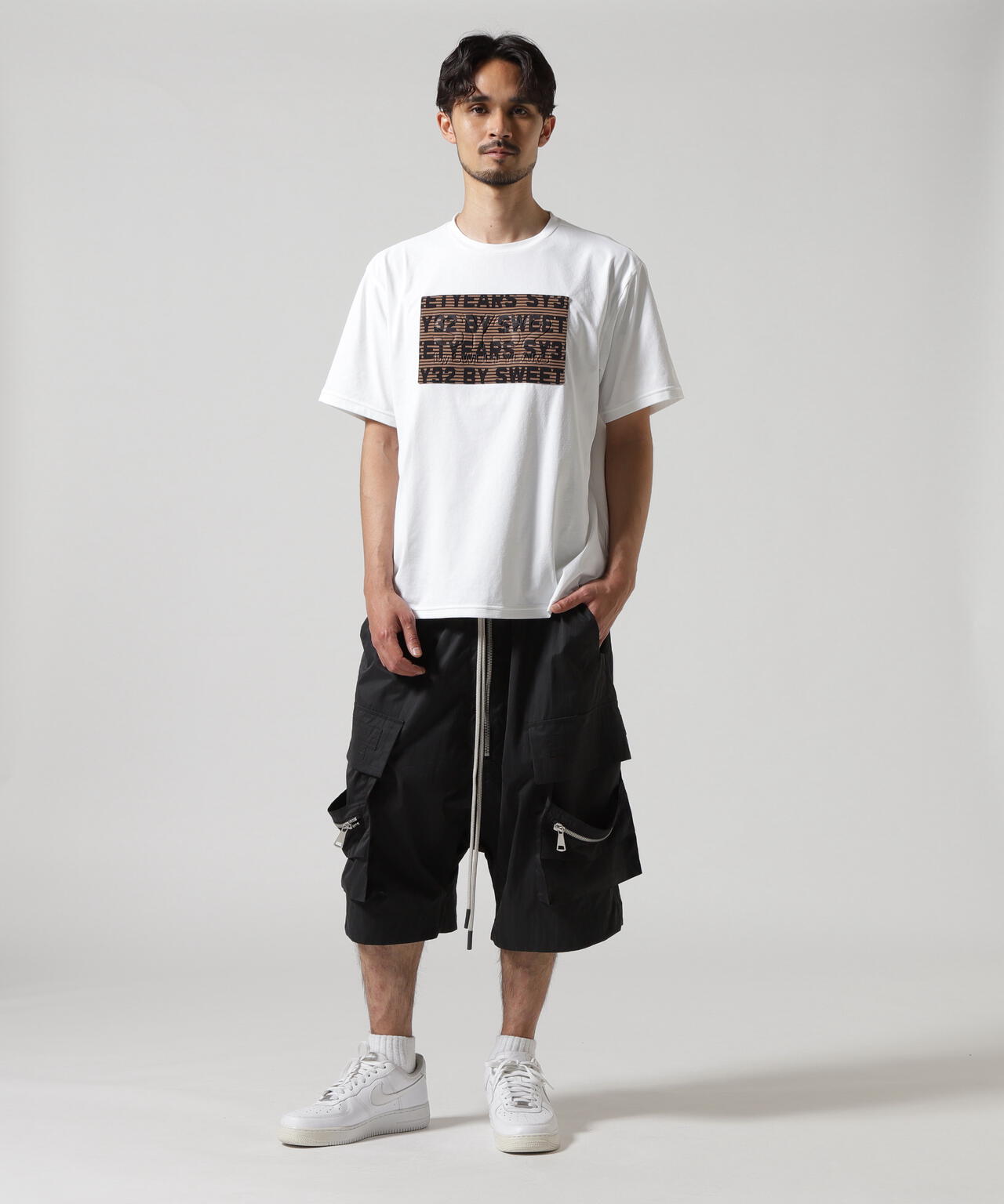 SY32 by SWEET YEARS/エスワイサーティトゥ バイ スィートイヤーズ/JACQUARD EMBOSS LOGO TEE