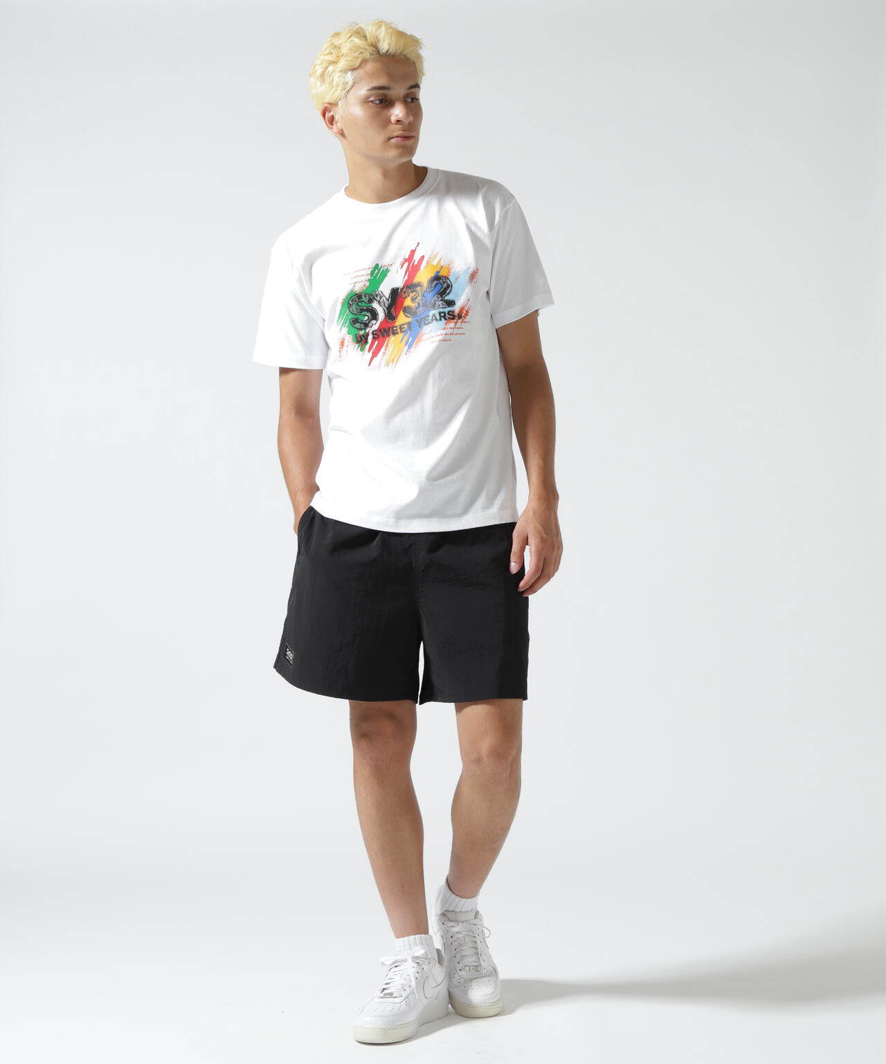 SY32 by SWEET YEARS/エスワイサーティトゥ バイ スィートイヤーズ/INKJET GRUNGE TEE