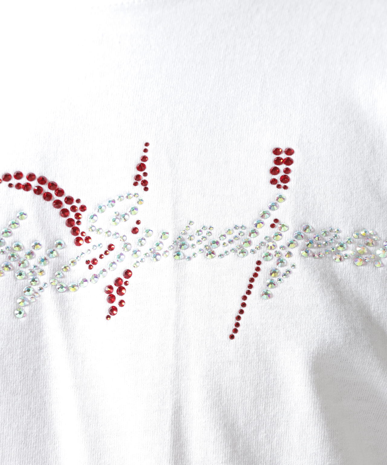 SY32 by SWEET YEARS/エスワイサーティトゥ バイ スィートイヤーズ/CURSIVE LOGO RHINESTONE TE