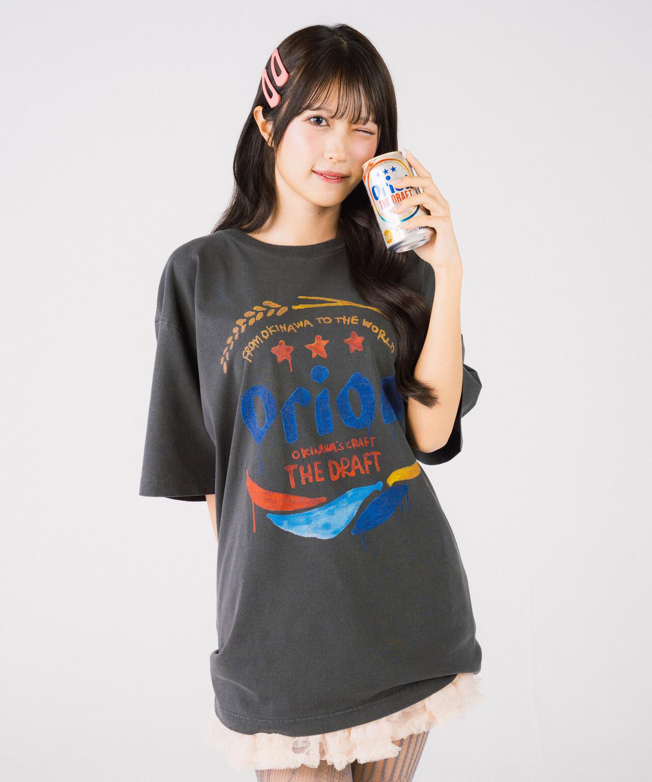 guernika×ORIONBEER/ORION THE DRAFT ART PRINT T-SHIRT (SPECIAL VINTAGE)