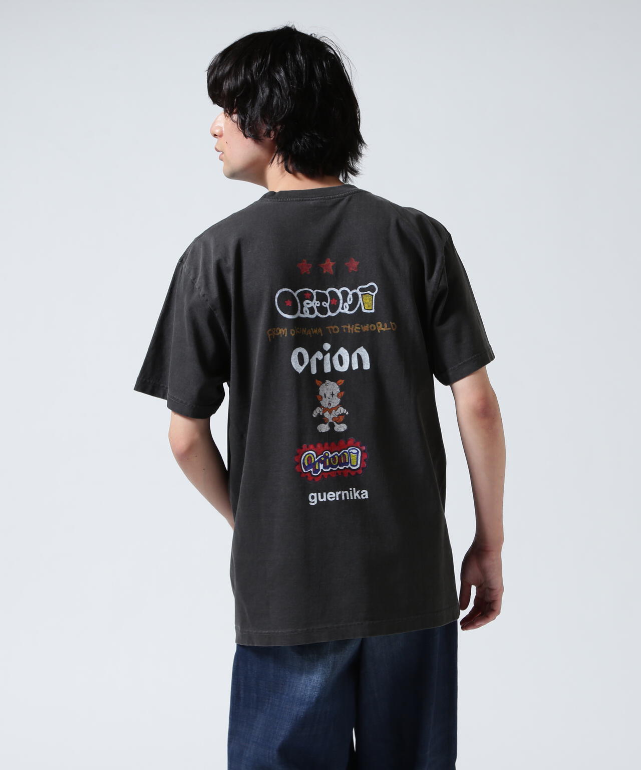 guernika×ORIONBEER/ORION THE DRAFT ART PRINT T-SHIRT (SPECIAL VINTAGE)