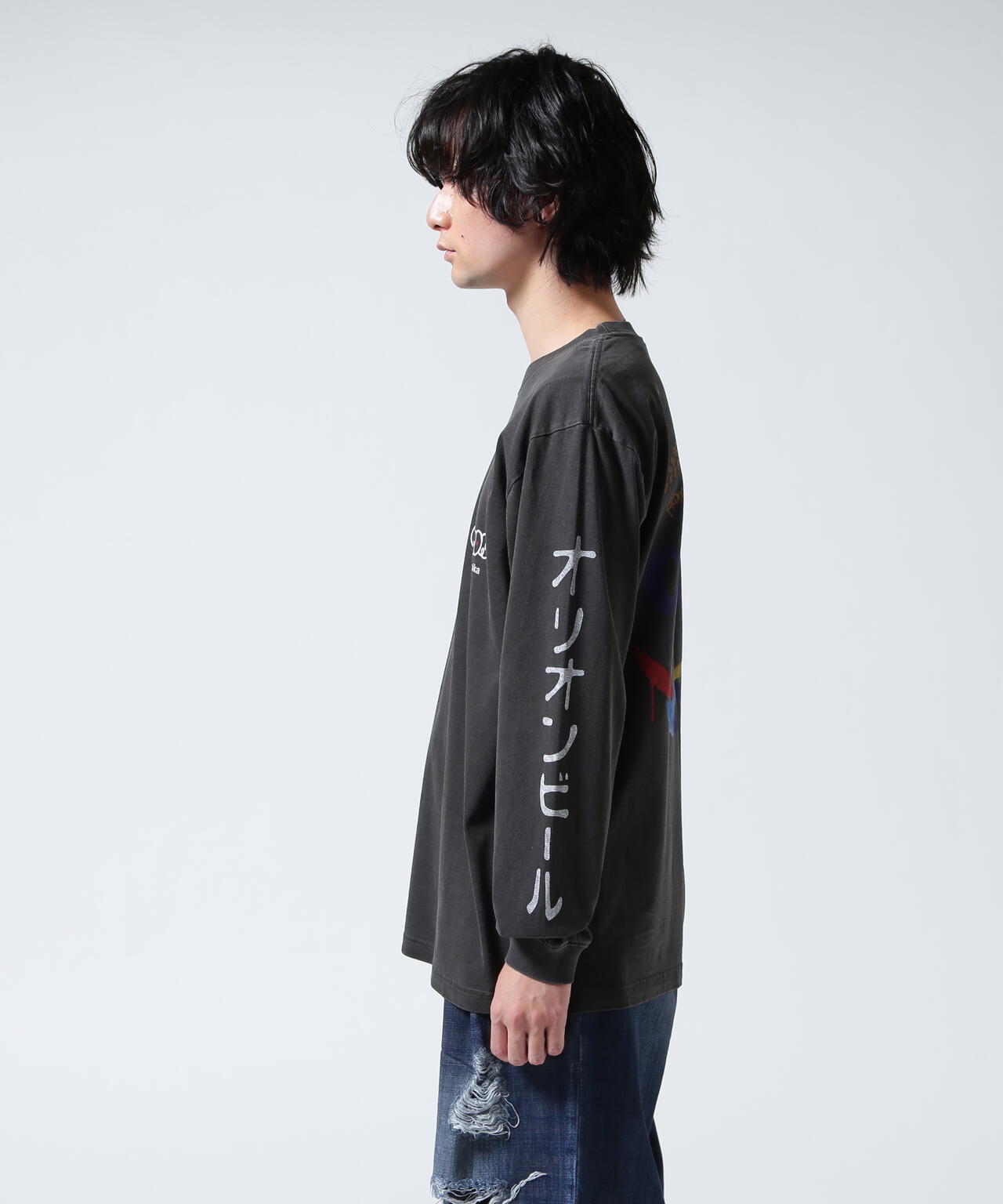 guernika/ゲルニカ/ORION THE DRAFT ART PRINT L/S T-SHIRTS (SPECIAL VINTAGE)