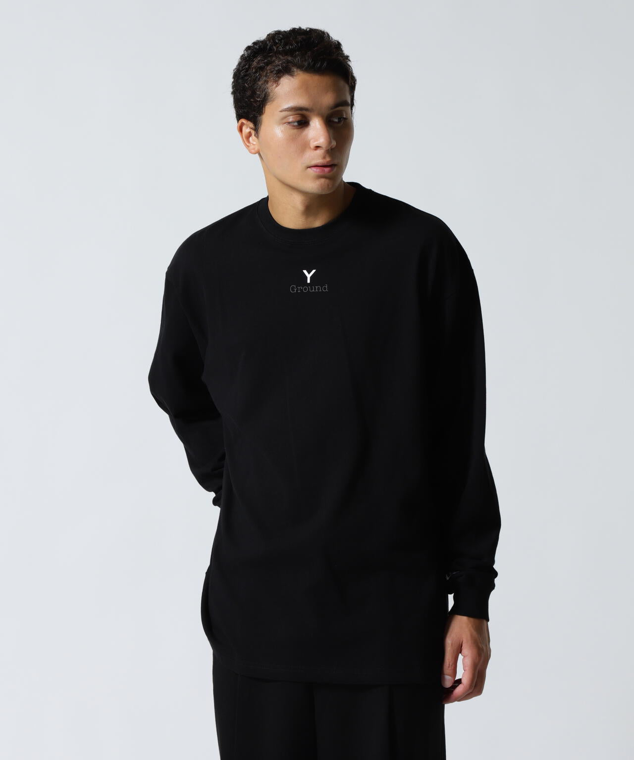 Ground Y×NEW ERA /LOGO OVERSIZED PERFORMANCE LS TEE