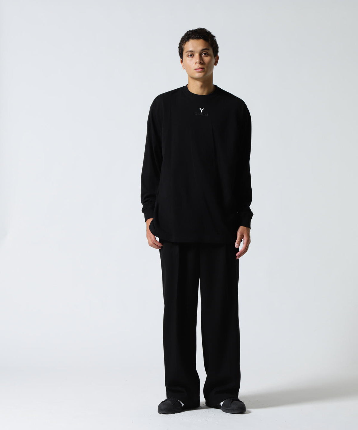 Ground Y×NEW ERA /LOGO OVERSIZED PERFORMANCE LS TEE