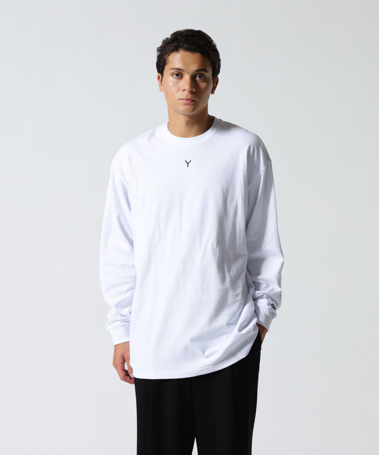 Ground Y×NEW ERA /LOGO OVERSIZED PERFORMANCE LS TEE