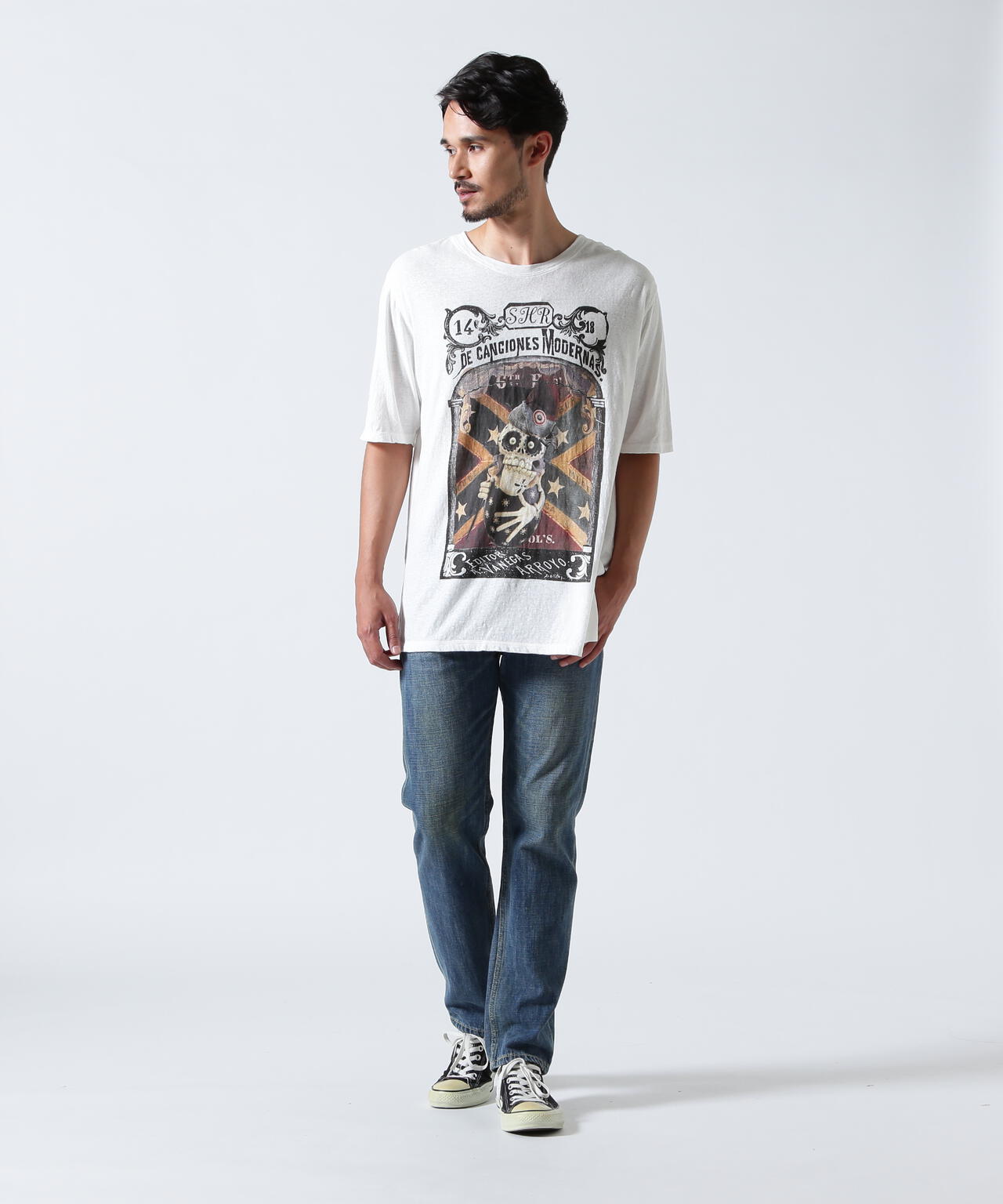 SHARE SPIRIT/シェアースピリット/別注Black Skull Tee