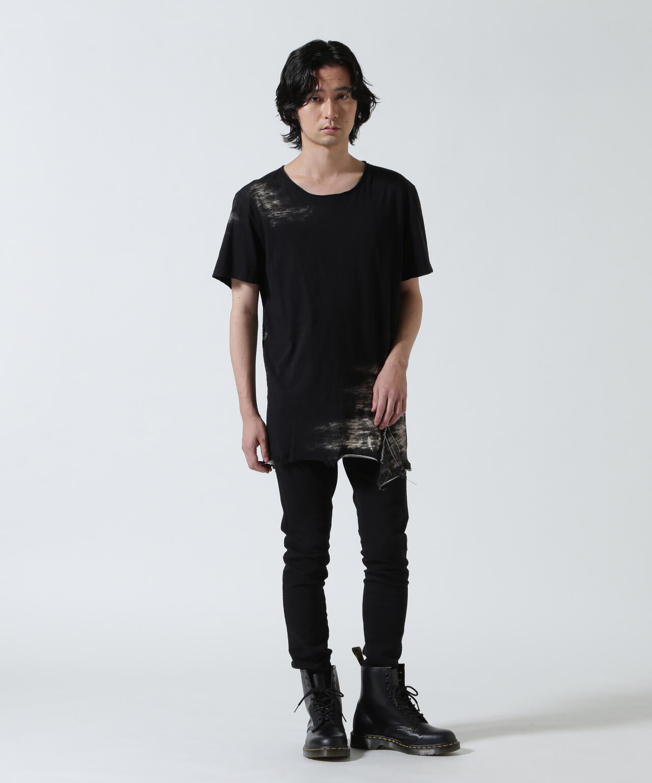 KMRii/ケムリ/Black Shadow Slash Cut/SS Tee