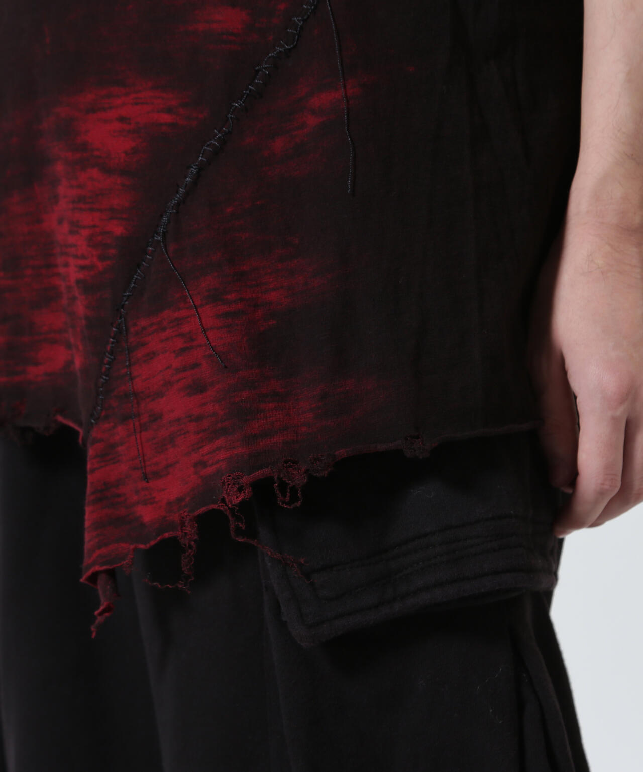 KMRii/ケムリ/Black Shadow Slash Cut/SS Tee