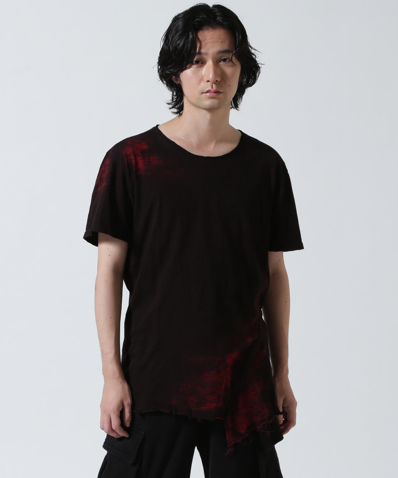 KMRii/ケムリ/Black Shadow Slash Cut/SS Tee