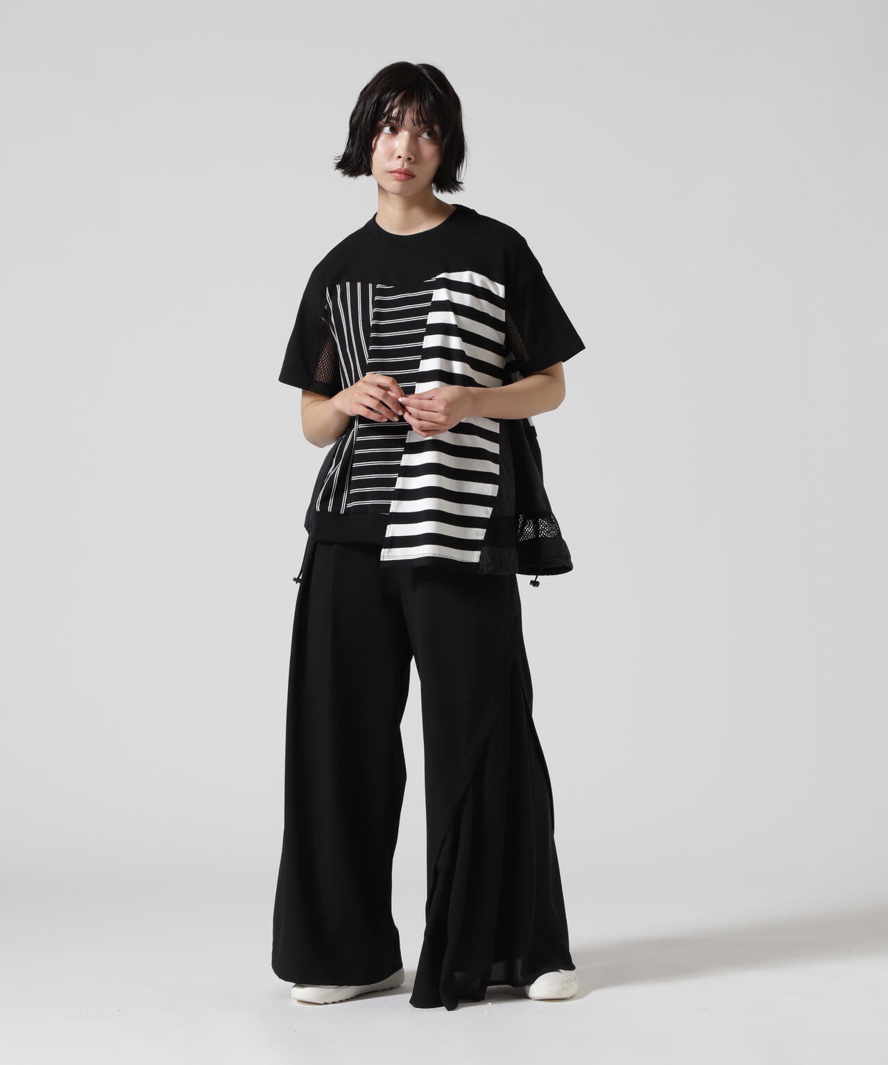 AULA AILA/アウラアイラ/BORDER COMBINATION T-SHIRT
