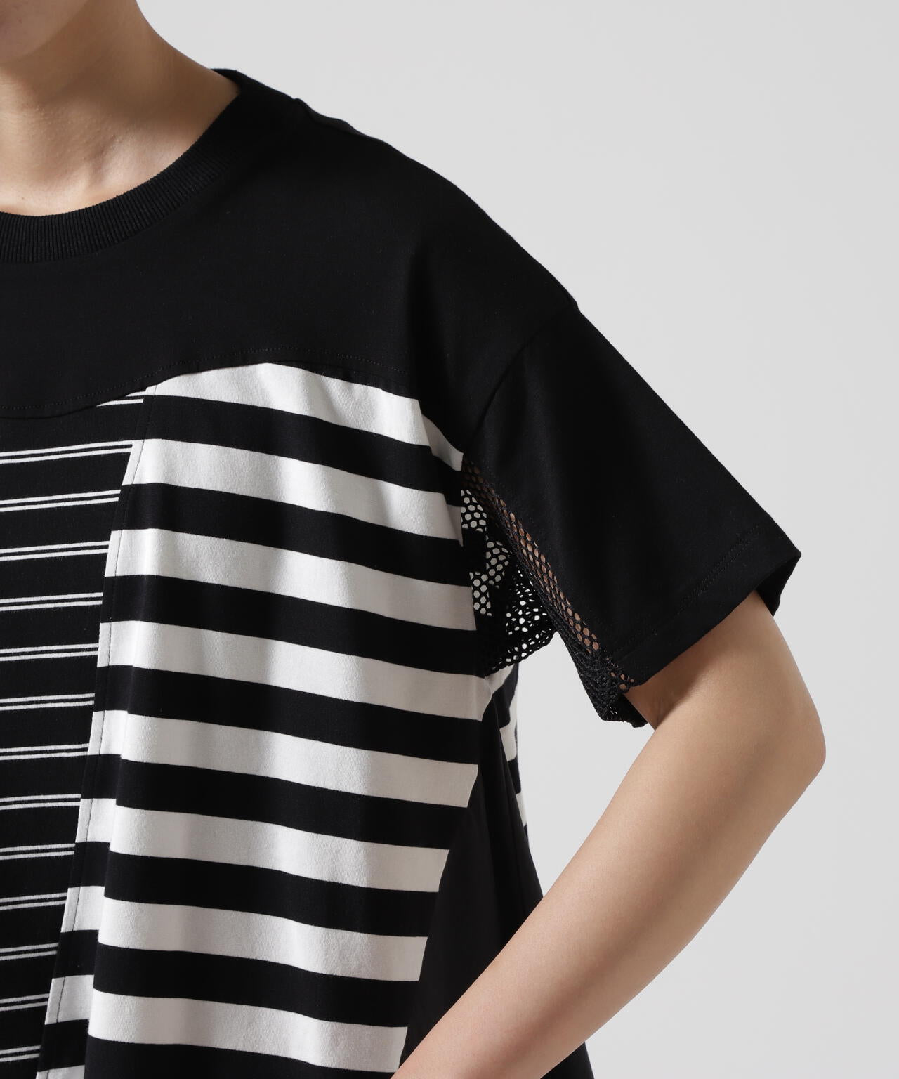 AULA AILA/アウラアイラ/BORDER COMBINATION T-SHIRT