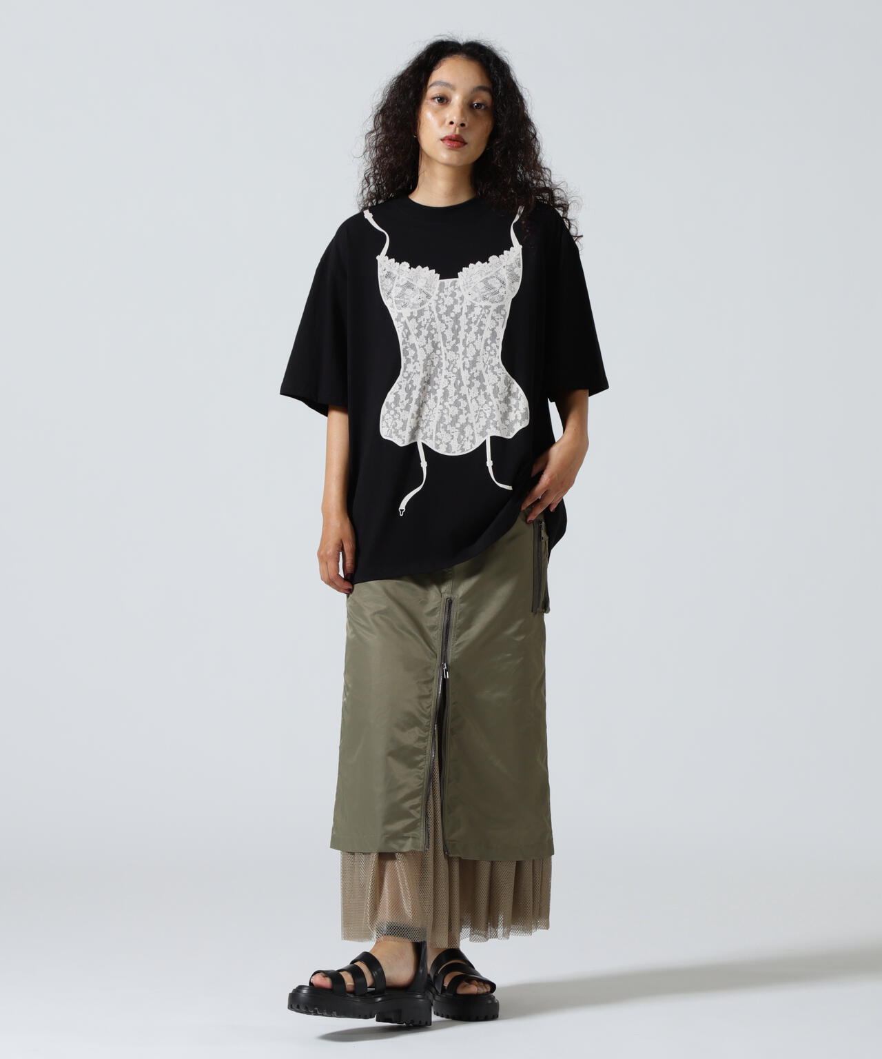 ANNA SUI NYC/アナ スイ エヌワイシー/ランジェリープリントBIG Tシャツ