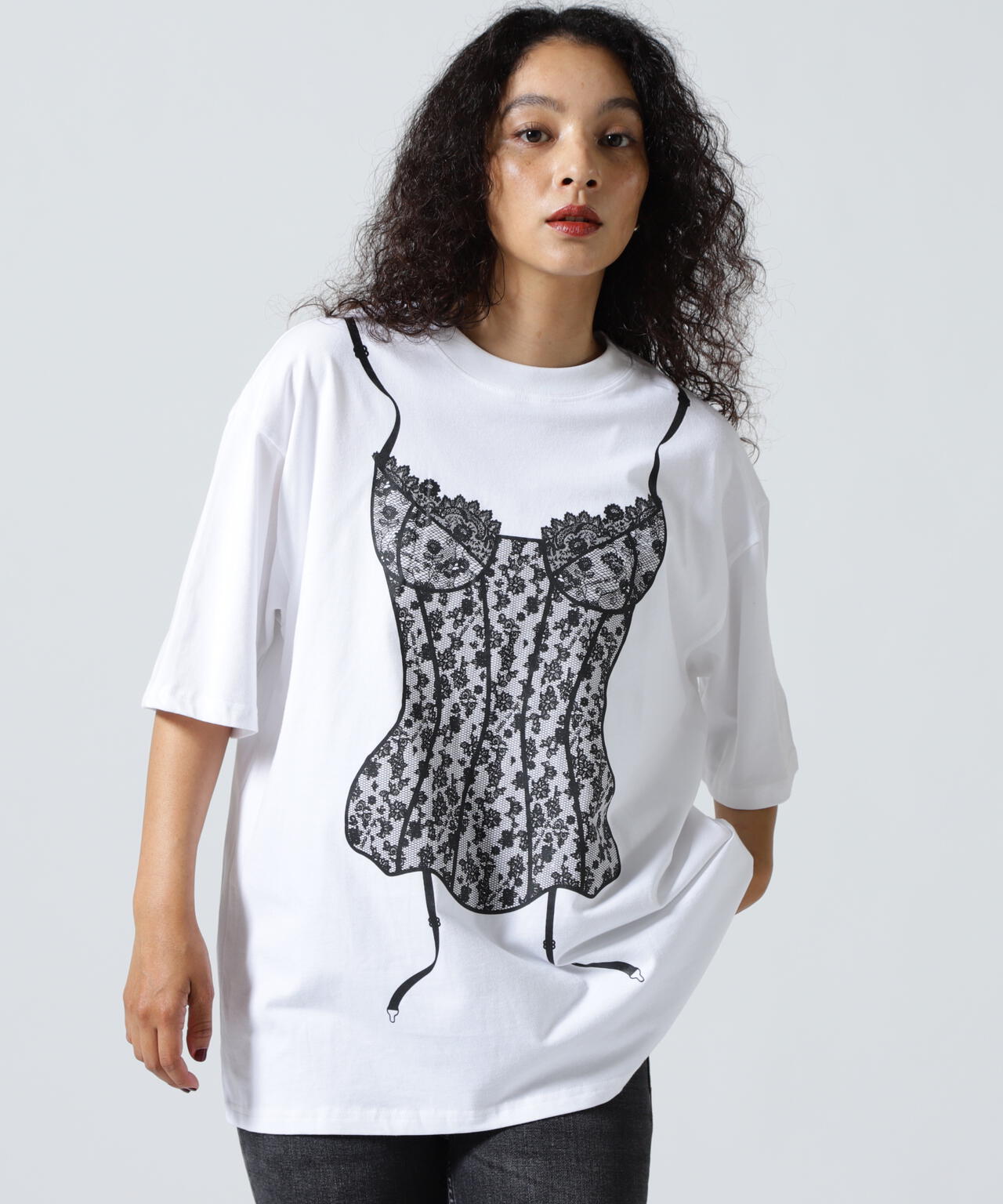 ANNA SUI NYC/アナ スイ エヌワイシー/ランジェリープリントBIG Tシャツ