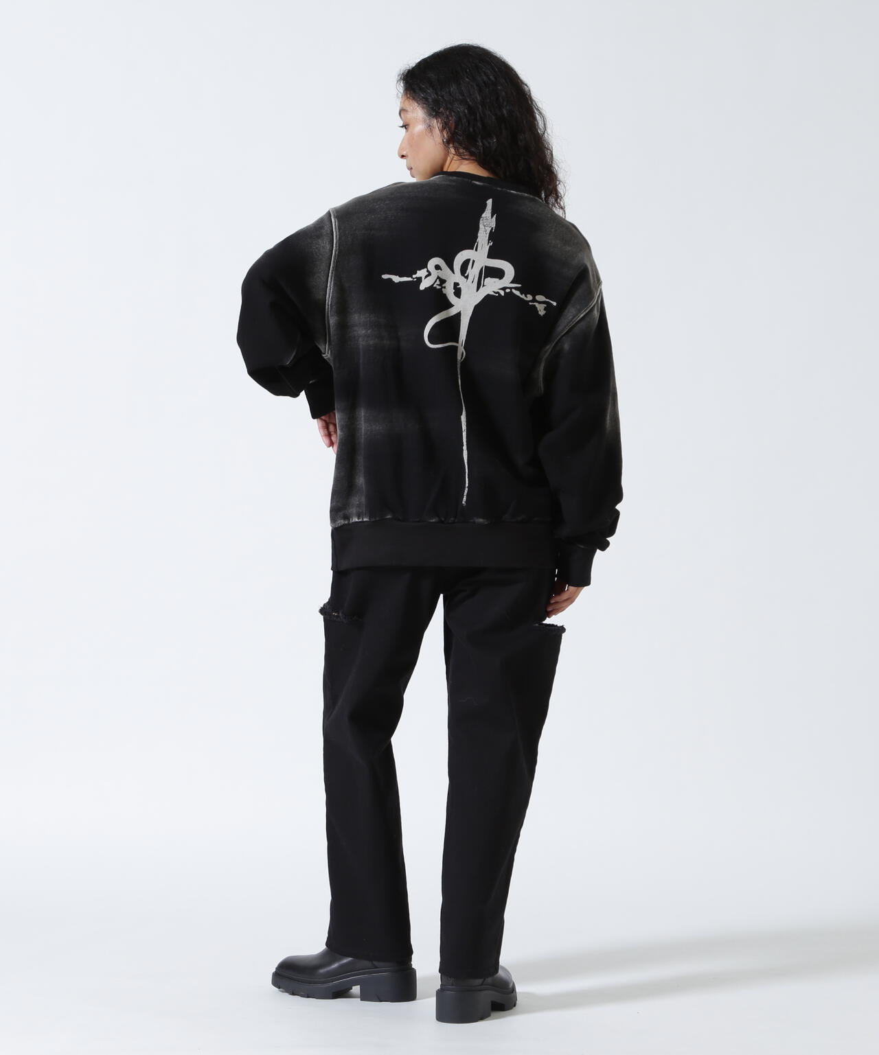 KMRii/ケムリ/Serpent Cross Pullover