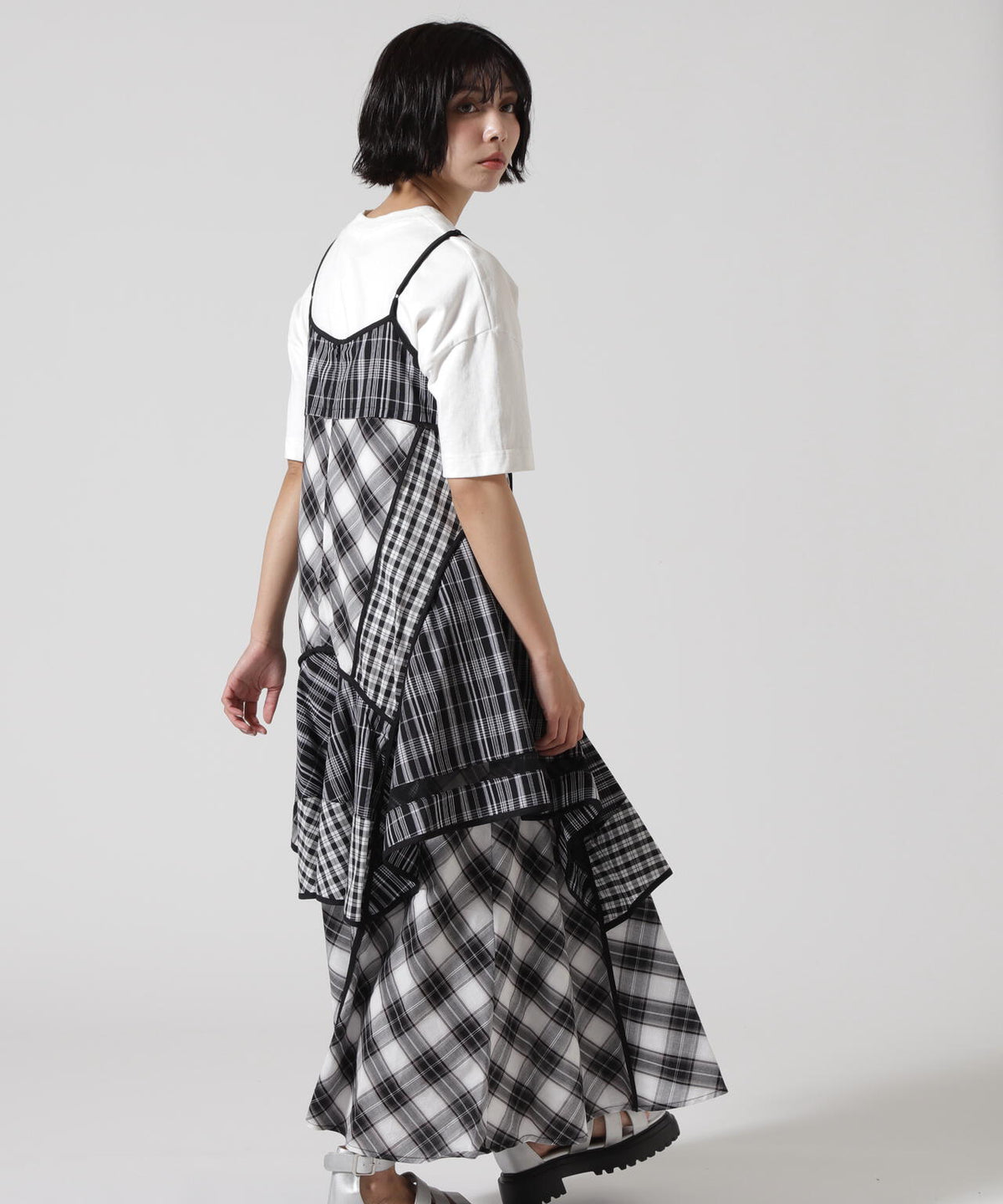AULA AILA/アウラアイラ/CHECK CAMISOLE ONE PIECE