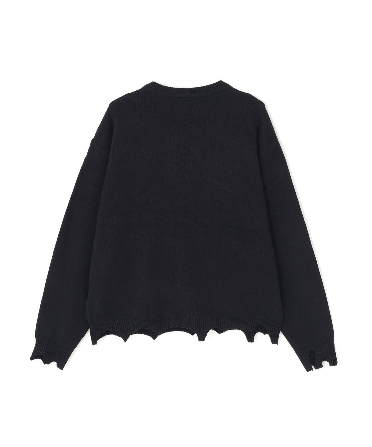 SAINT MICHAEL/セントマイケル/KLF CREW NEECK KNIT/KLF/BLACK