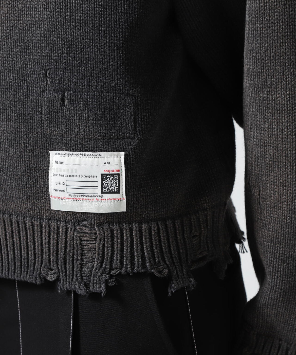Maison MIHARAYASUHIRO/メゾン ミハラヤスヒロ/WHALE JACQUARD KNIT PULLOVER