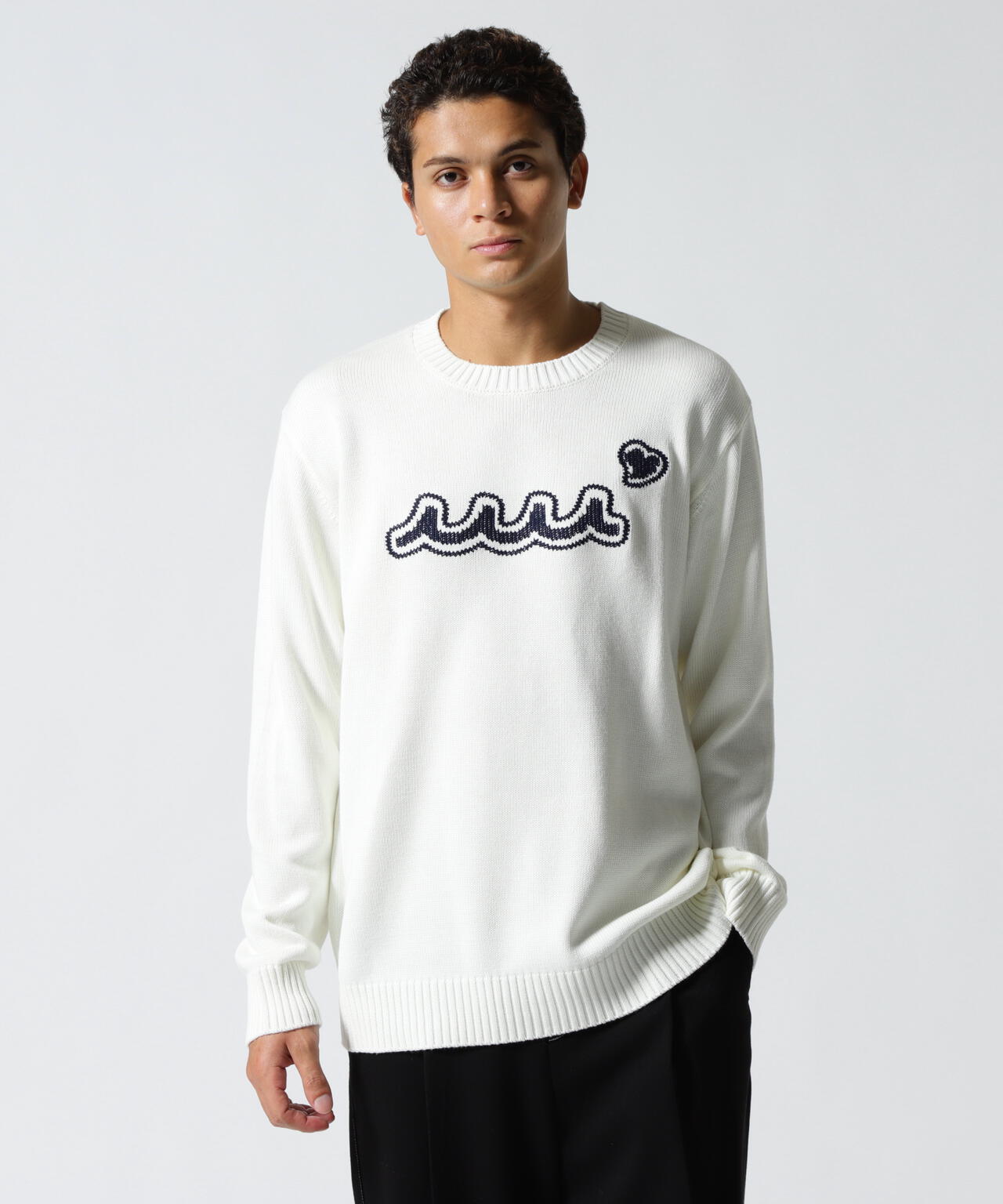 muta MARINE/ムータ マリン/別注 WAVE CREW KNIT