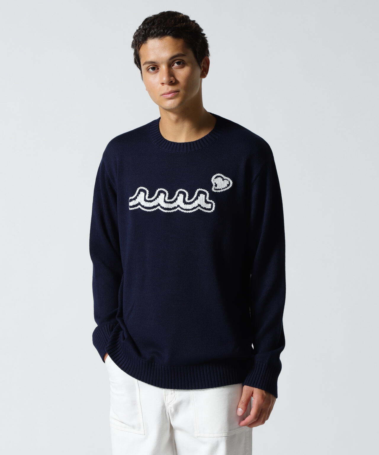 muta MARINE/ムータ マリン/別注 WAVE CREW KNIT