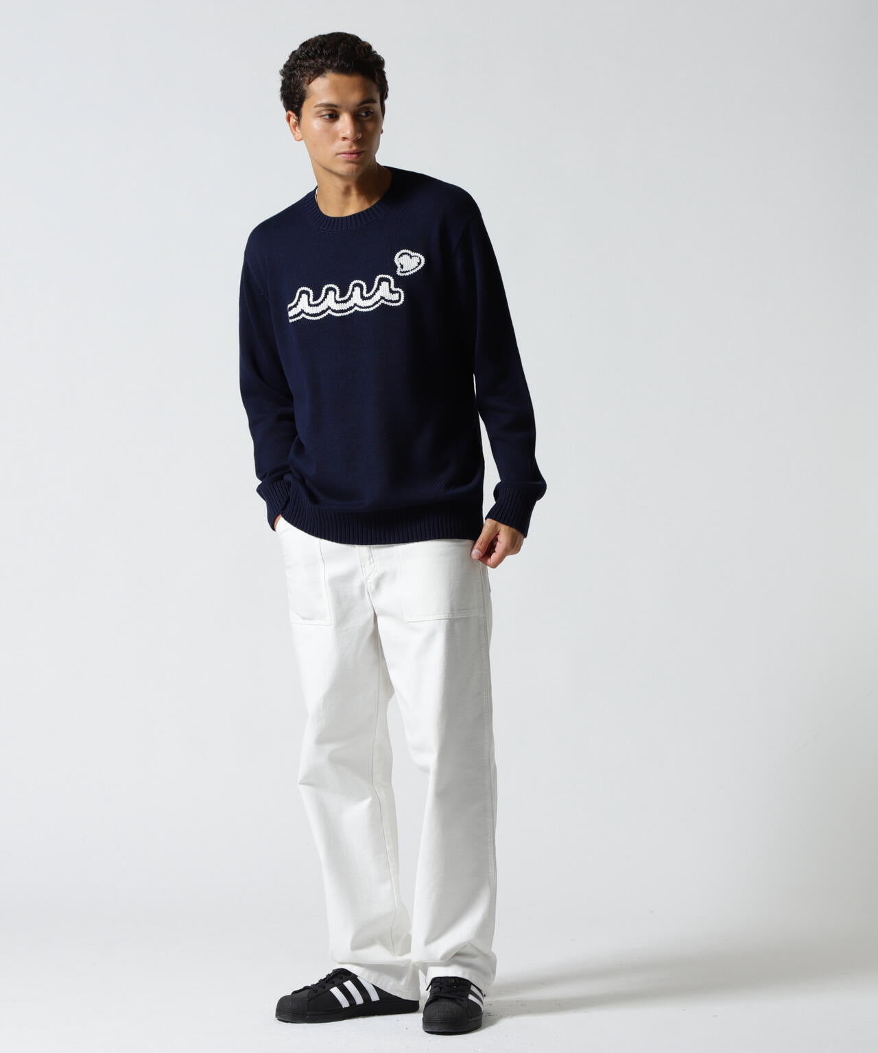 muta MARINE/ムータ マリン/別注 WAVE CREW KNIT