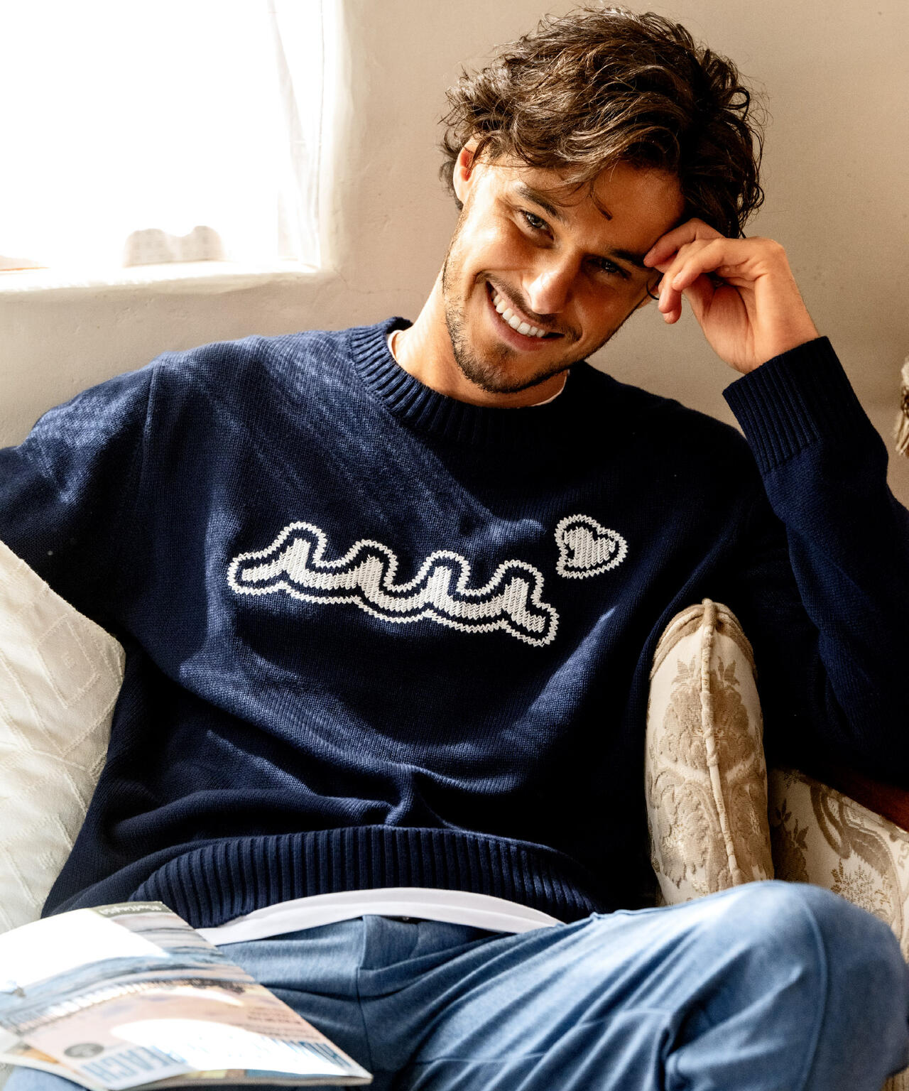 muta MARINE/ムータ マリン/別注 WAVE CREW KNIT
